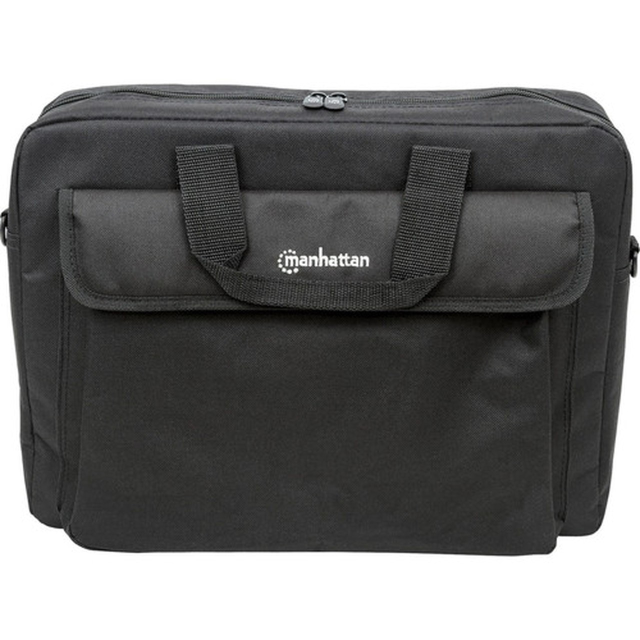 Manhattan London 438889 Carrying Case Briefcase for 156 Notebook - Black - Water Resistant Wear Resistant Anti-slip Shoulder - - 438889