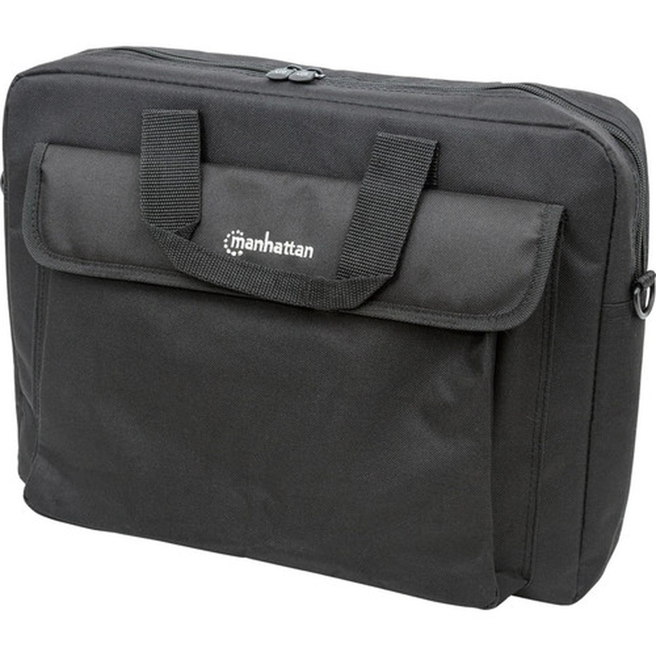 Manhattan London 438889 Carrying Case Briefcase for 156 Notebook - Black - Water Resistant Wear Resistant Anti-slip Shoulder - - 438889