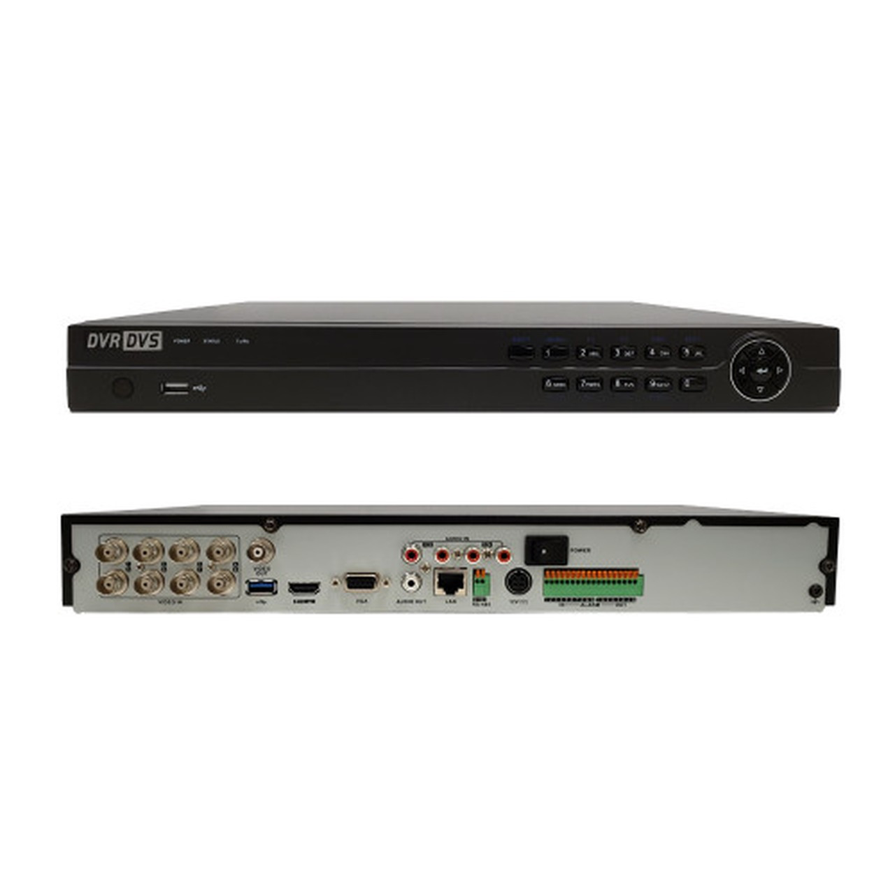 8-Channel Analog  16-Channel IP - 8MP - HD-TVI AHD CVI CVBS DVR - 2x SATA