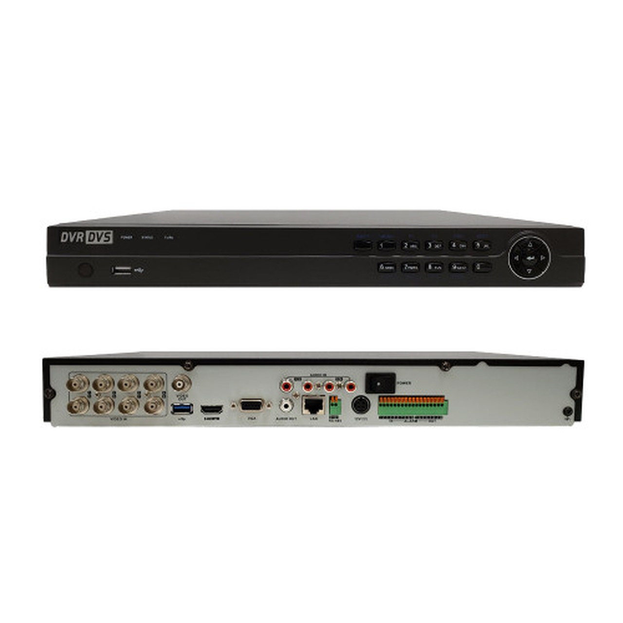 8-Channel Analog  16-Channel IP - 8MP - HD-TVI AHD CVI CVBS DVR - 2x SATA
