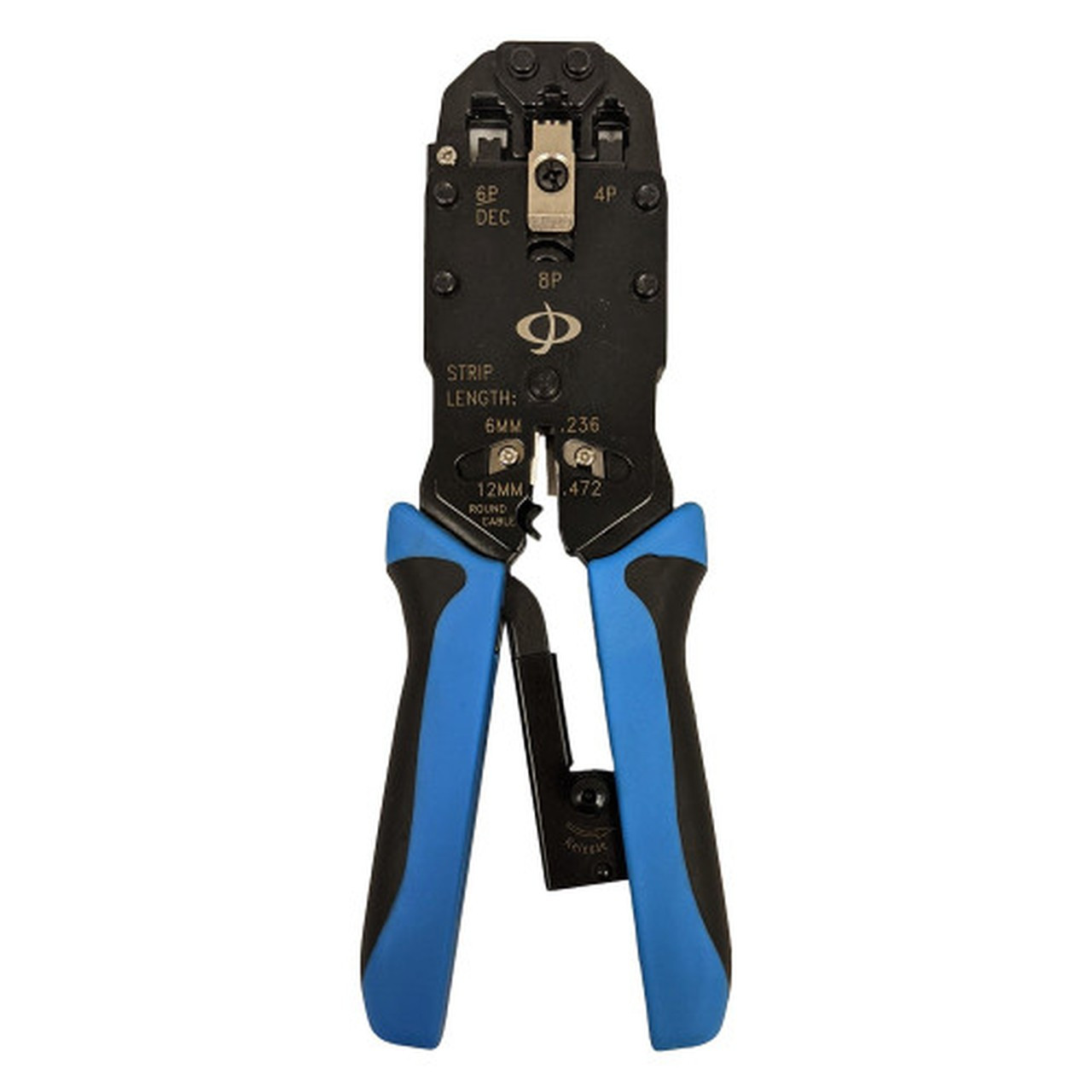 Professional Ratcheting Crimp Tool for Modular Plugs - RJ45 RJ12 RJ11 RJ9  DEC Plugs - Strip and Cut