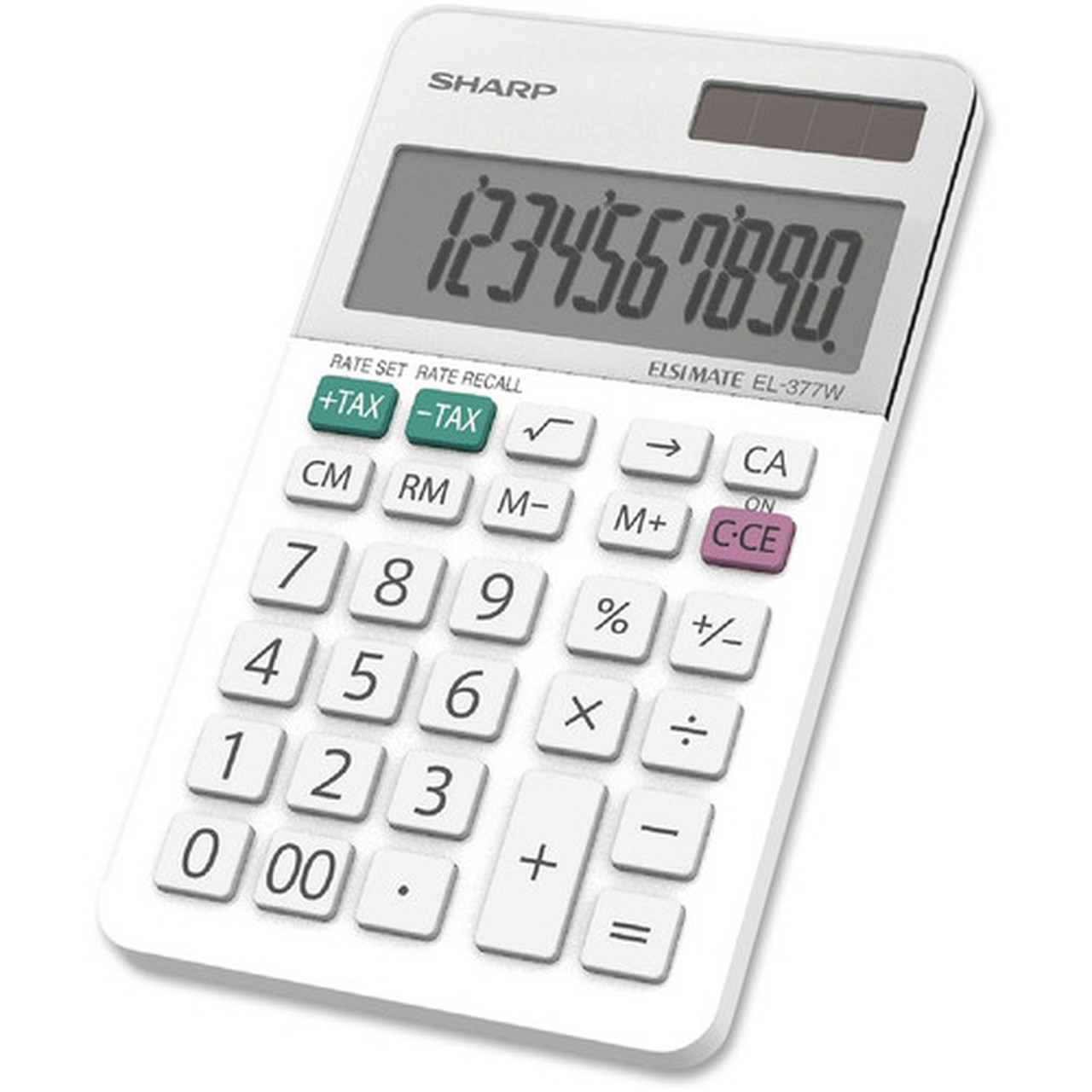 Sharp Calculators EL-377WB 10-Digit Professional Handheld Calculator - Sign Change Auto Power Off - 10 Digits - LCD - 03 x 28 x - EL377WB