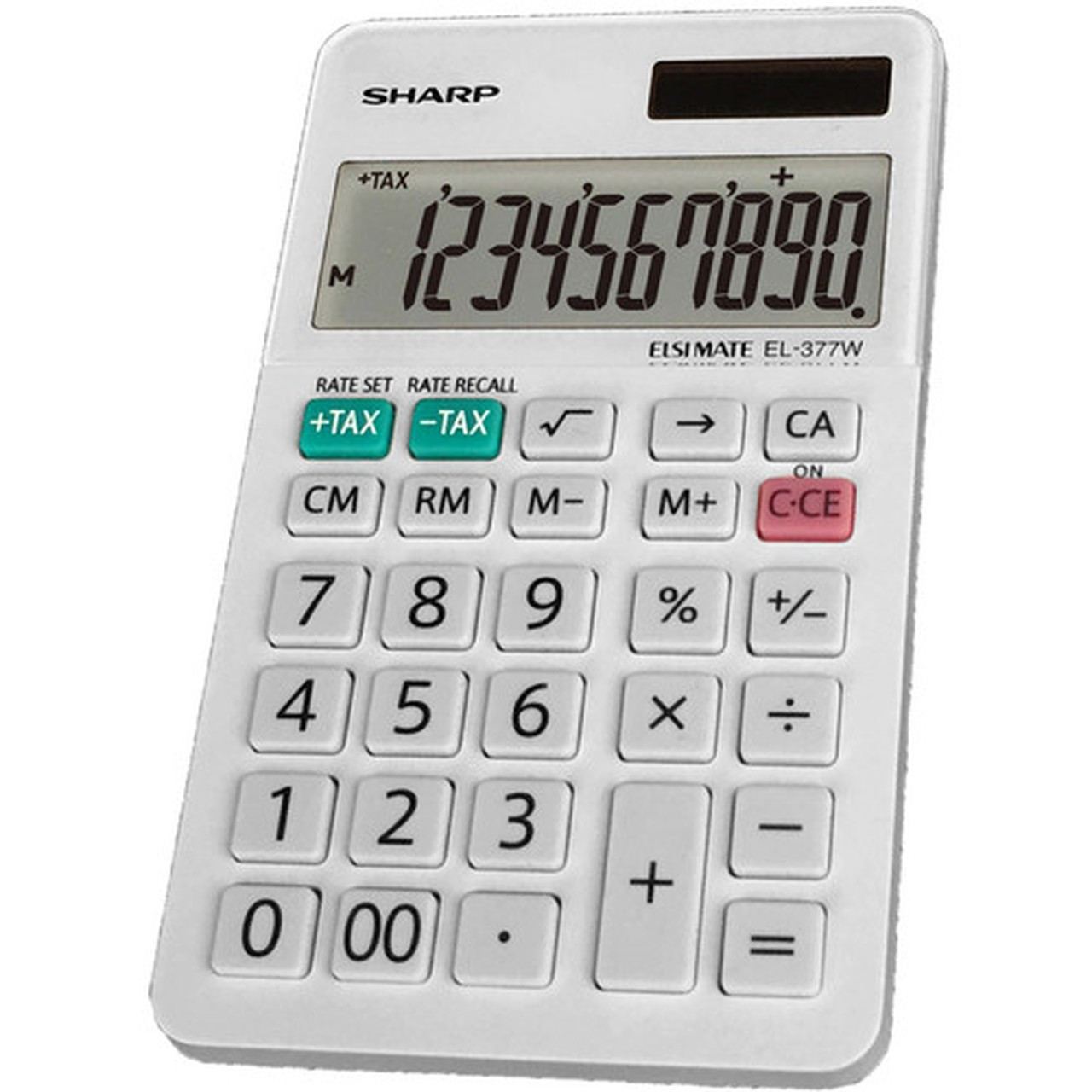 Sharp Calculators EL-377WB 10-Digit Professional Handheld Calculator - Sign Change Auto Power Off - 10 Digits - LCD - 03 x 28 x - EL377WB