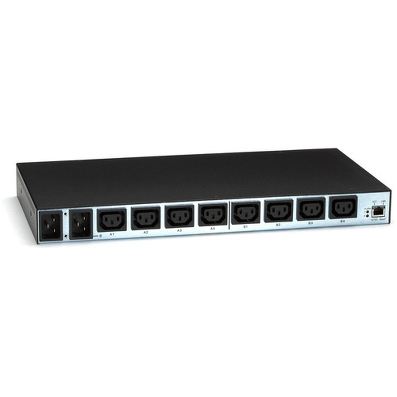 Black Box 8-Outlets PDU - C20 Inlet - 8 x IEC 60320 C13 - 230 V AC - Network RJ-45 - 1U - Horizontal - Rack-mountable PS582A-R2