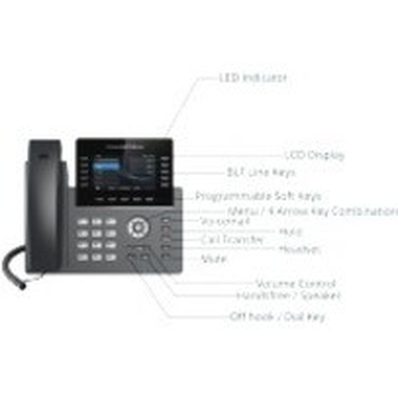 Grandstream GRP2615 IP Phone - Corded - CordedCordless - Wi-Fi Bluetooth - Desktop Wall Mountable - VoIP - IEEE 80211abgnac - GRP2615