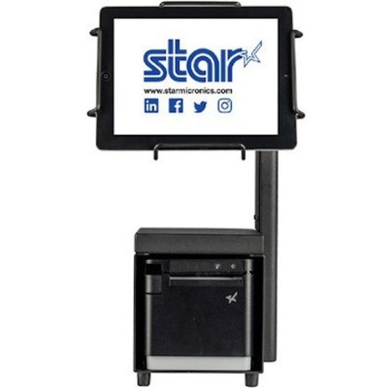 Star Micronics mENCLOSURE Mounting Enclosure for iPad Air 2 iPad Pro 4th Generation Tablet Tablet Stand iPad Pro 3rd - Black - 37950830