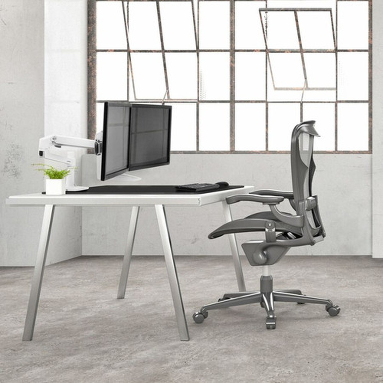Ergotron Mounting Arm for LCD Monitor - White - 2 Displays Supported - 25 Screen Support - 998 kg Load Capacity 45-522-216