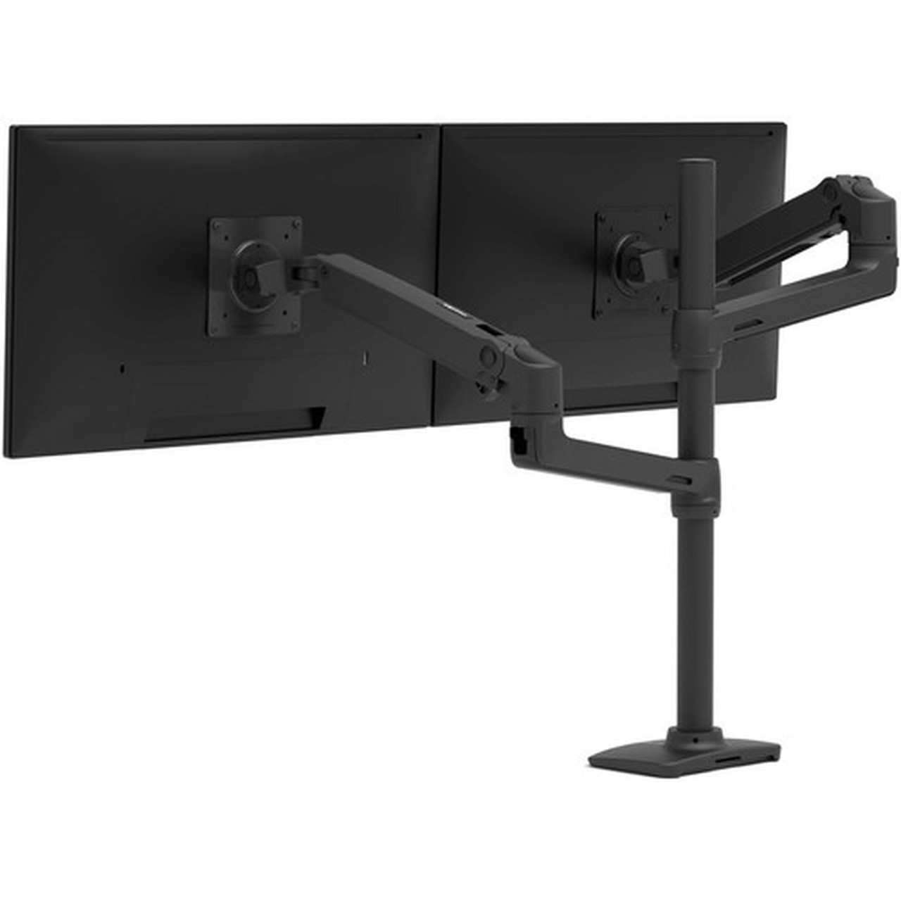 Ergotron Desk Mount for Monitor Display TV - Matte Black - Adjustable Height - 2 Displays Supported - 40 Screen Support - 1996 - 45-509-224