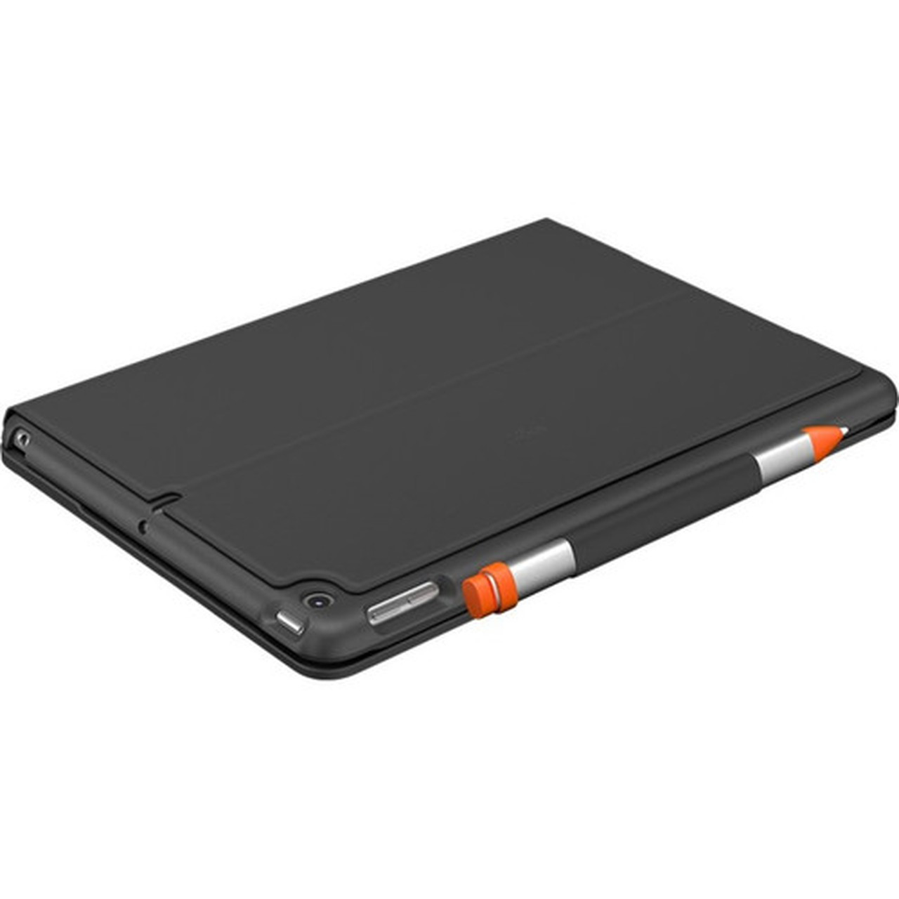 Logitech Slim Folio KeyboardCover Case Apple Logitech iPad 7th Generation Tablet - Graphite - Water Resistant Scratch Resistant 920-009473