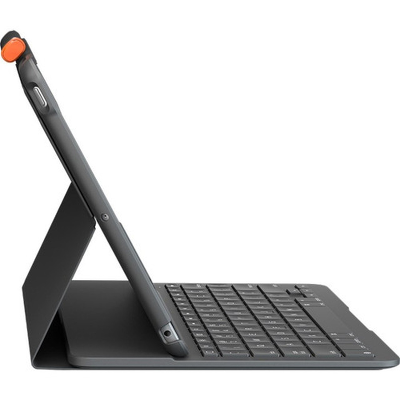 Logitech Slim Folio KeyboardCover Case Apple Logitech iPad 7th Generation Tablet - Graphite - Water Resistant Scratch Resistant 920-009473