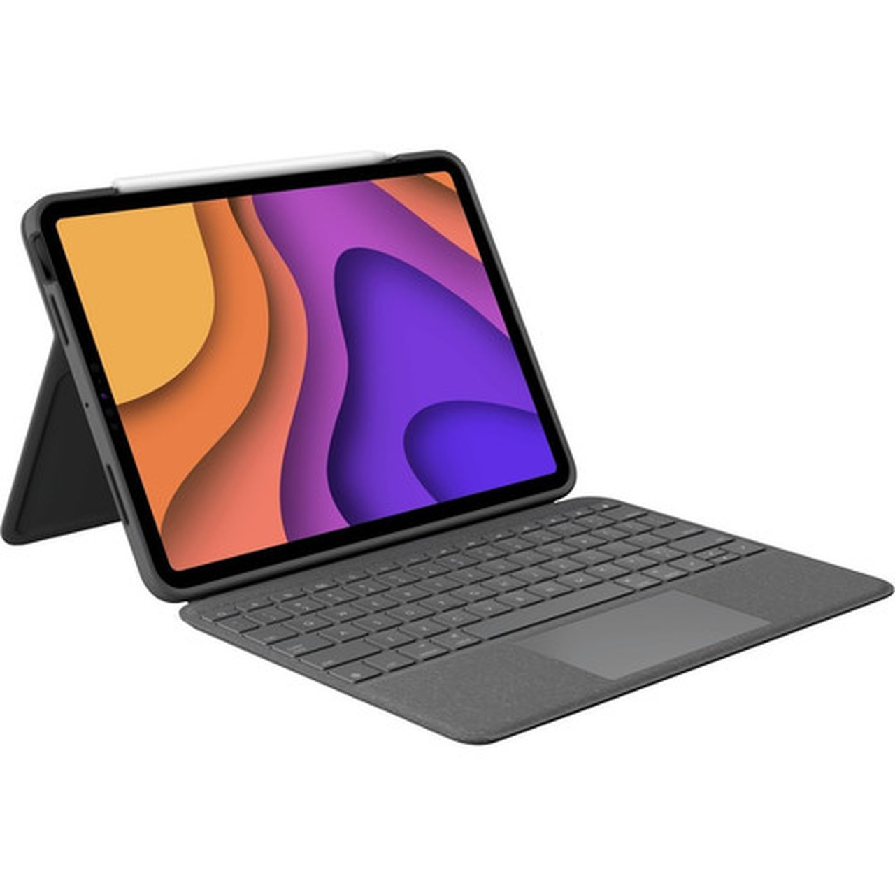 Logitech Folio Touch KeyboardCover Case Folio Apple Logitech iPad Air 4th Generation Tablet - Oxford Gray - Scuff Resistant - - 920-009952