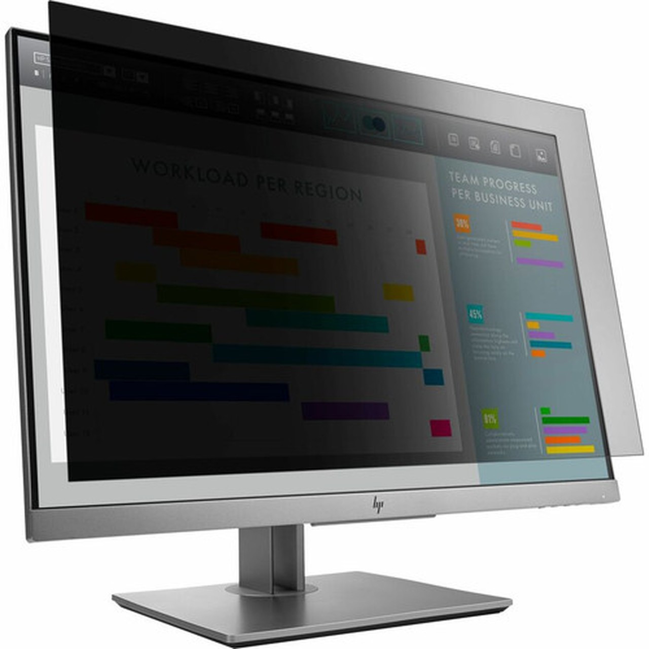 Targus 4Vu Privacy Screen for HP EliteDisplay E243i - TAA Compliant Clear - For 24 Widescreen LCD Monitor - 1610 - Anti-glare - TAA AST037GLZ