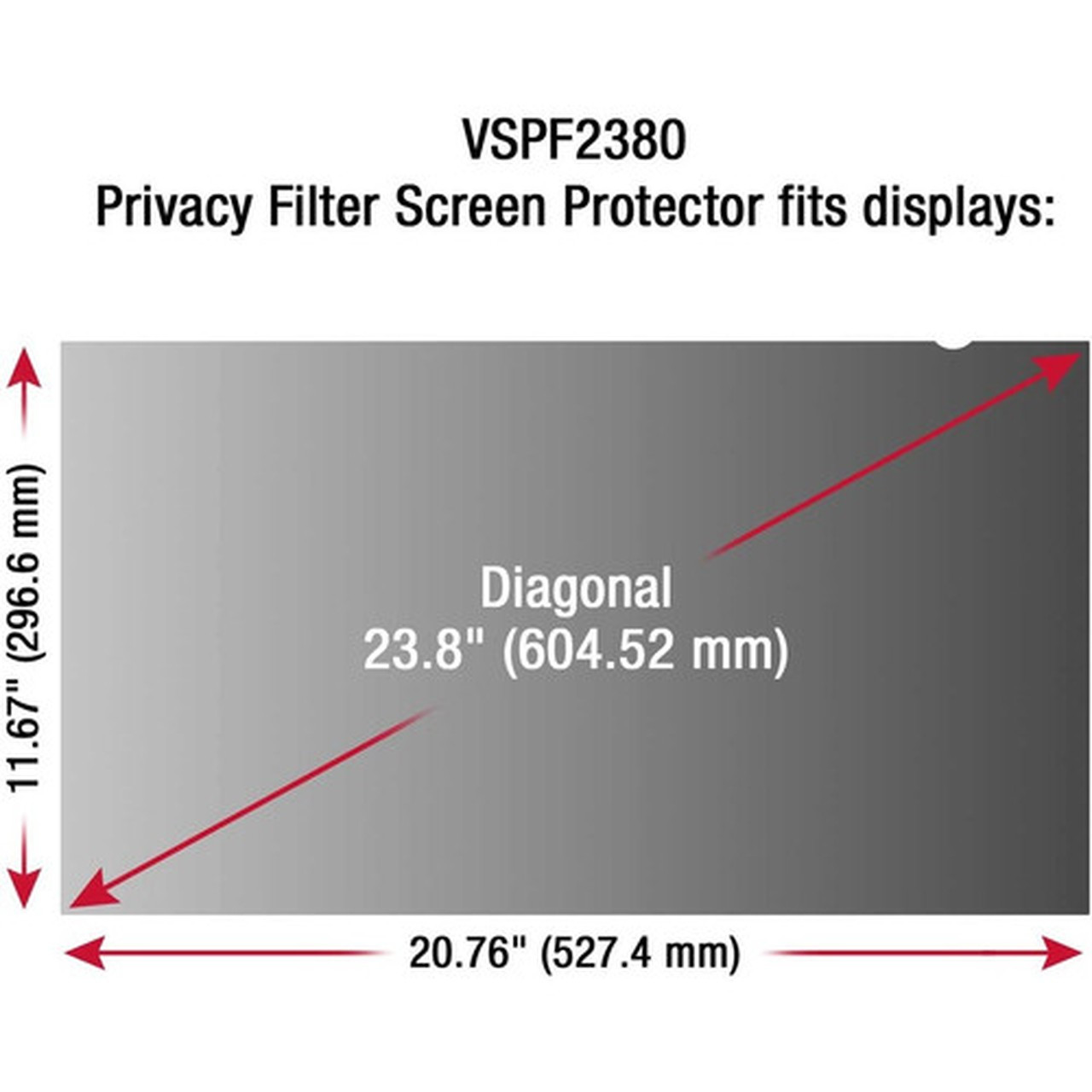 ViewSonic VP-PF-3400 - Privacy Filter Screen Protector Clear Black - For 34 Widescreen LCD Monitor - 219 - Scratch Resistant - - 1 VP-PF-3400
