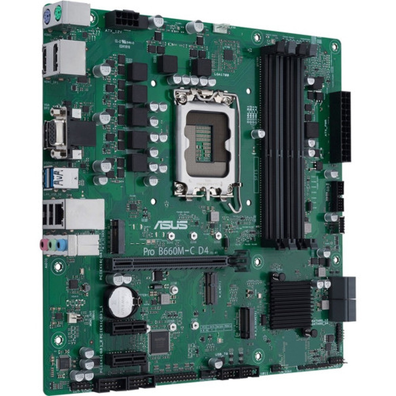 Asus B660M-C D4-CSM Desktop Motherboard - Intel Chipset - Socket LGA-1700 - Intel Optane Memory Ready - Micro ATX - Pentium Gold Core PRO B660M-C D4-CSM