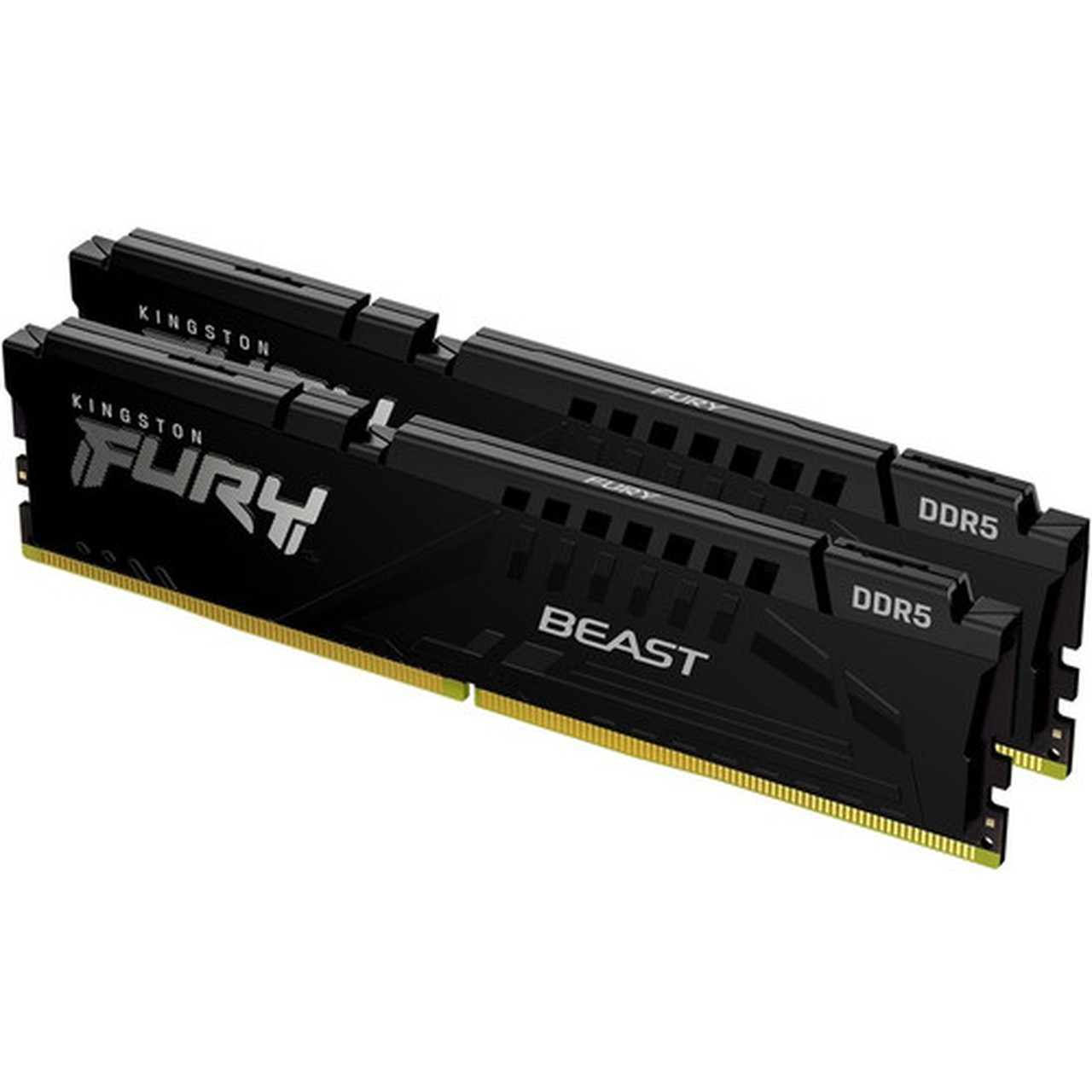 Kingston FURY Beast 32GB 2 x 16GB DDR5 SDRAM Memory Kit - For Motherboard - 32 GB 2 x 16GB - DDR5-4800PC5-38400 DDR5 SDRAM - 4800 KF548C38BBK2-32