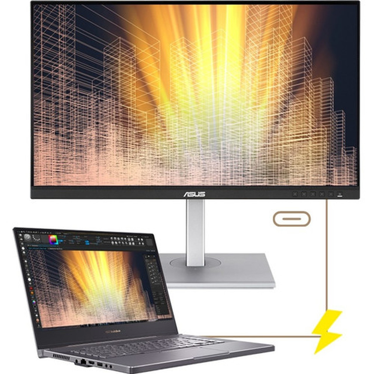 ASUS ProArt Display 27 1440P Monitor PA278CV - QHD 2560 x 1440 IPS 100 sRGBRec 709 E  2 Calman Verified USB Hub USB-C PA278CV