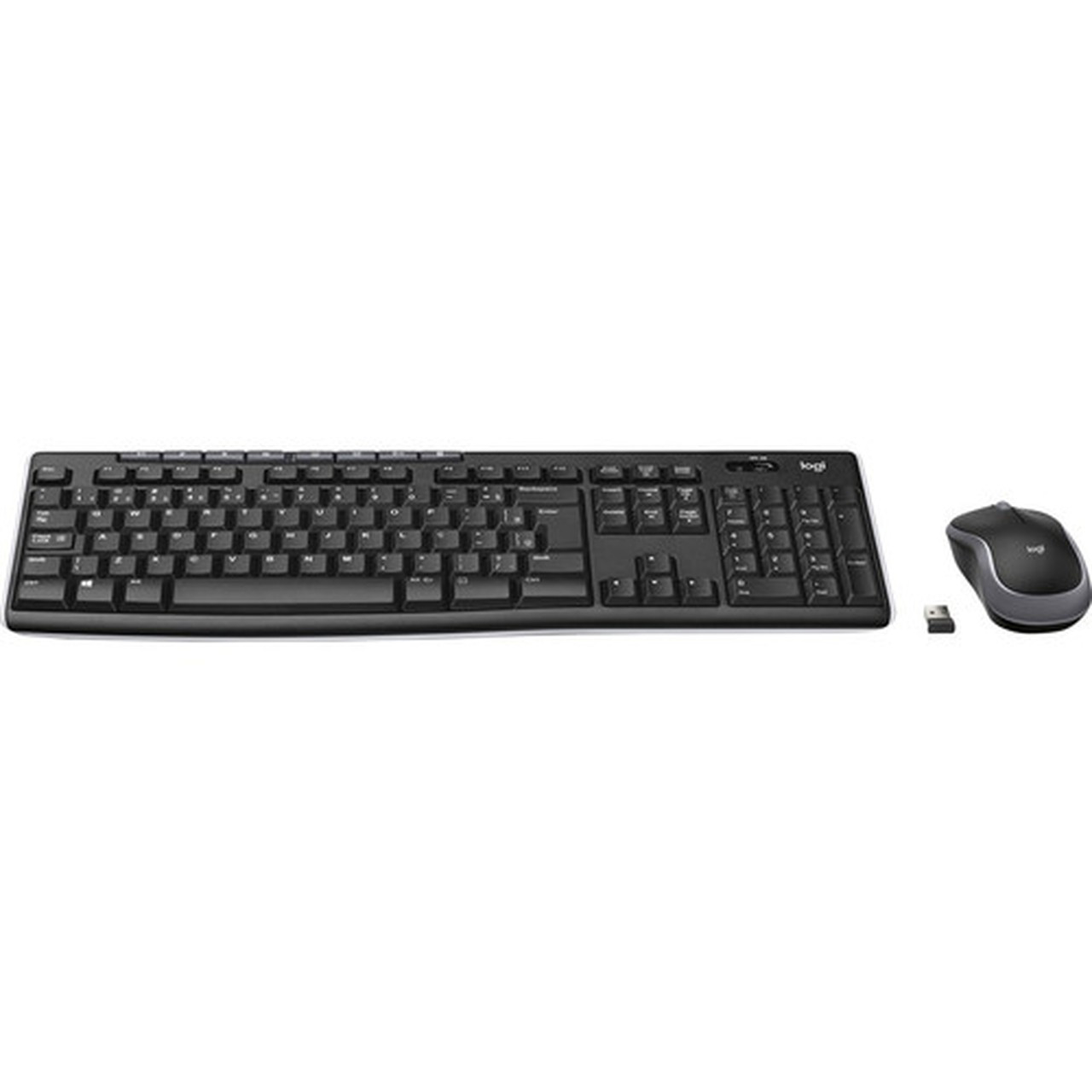 Logitech Wireless Combo MK270 - Retail - USB Wireless RF 240 GHz Keyboard - English - Black - USB Wireless RF Mouse - Optical - Wheel 920-004536