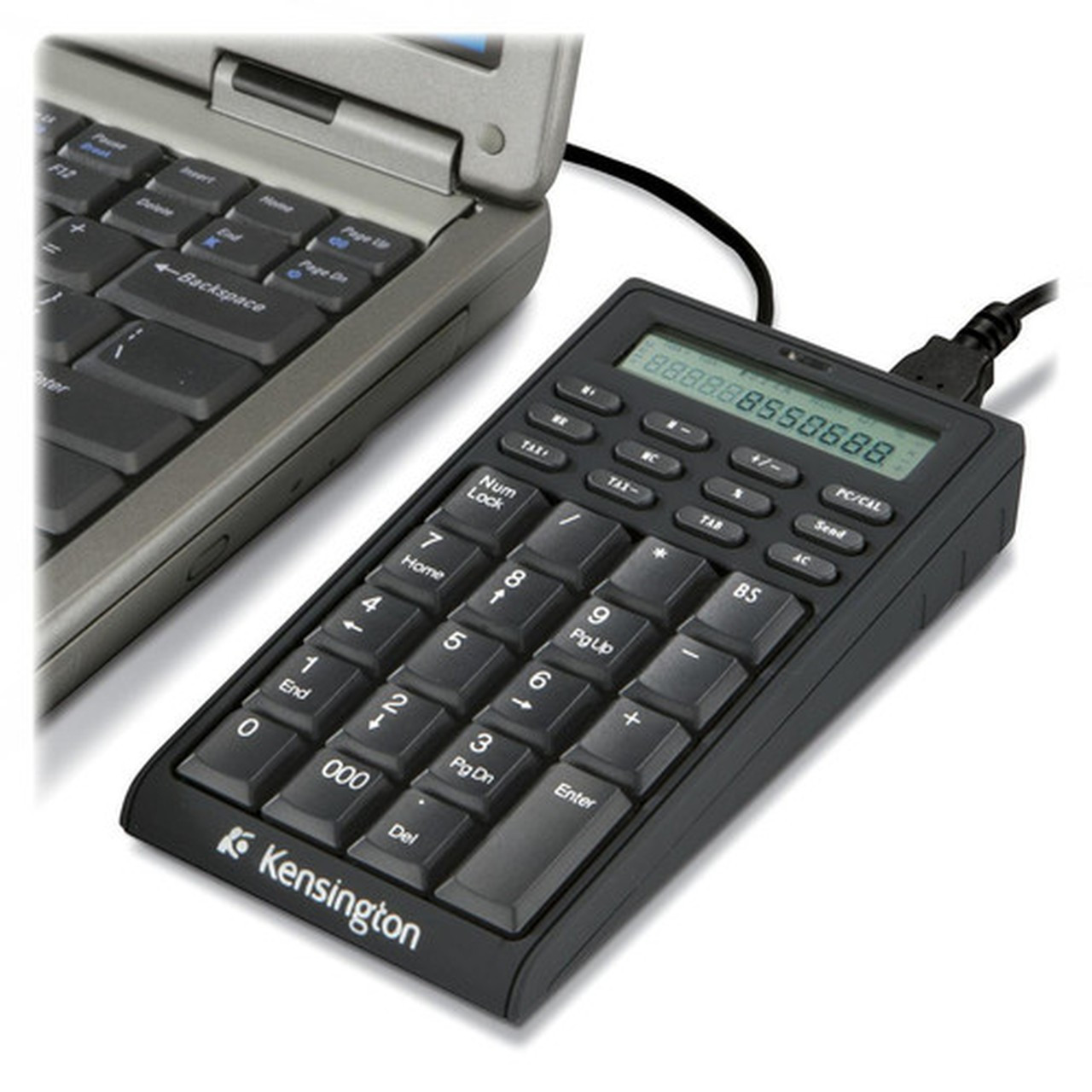 Kensington 72274 Notebook KeypadCalculator with USB Hub - PC  MAC Compatible - Cable Connectivity - USB Interface - 19 Key - - PC K72274US