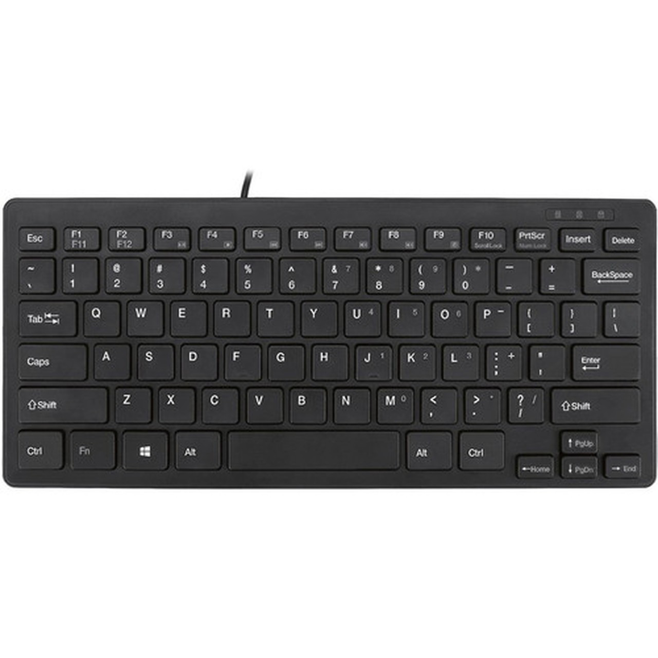 Adesso SlimTouch Mini Keyboard - Cable Connectivity - USB Interface - 78 Key - English US - QWERTY Layout - Desktop Computer - - - AKB-111UB