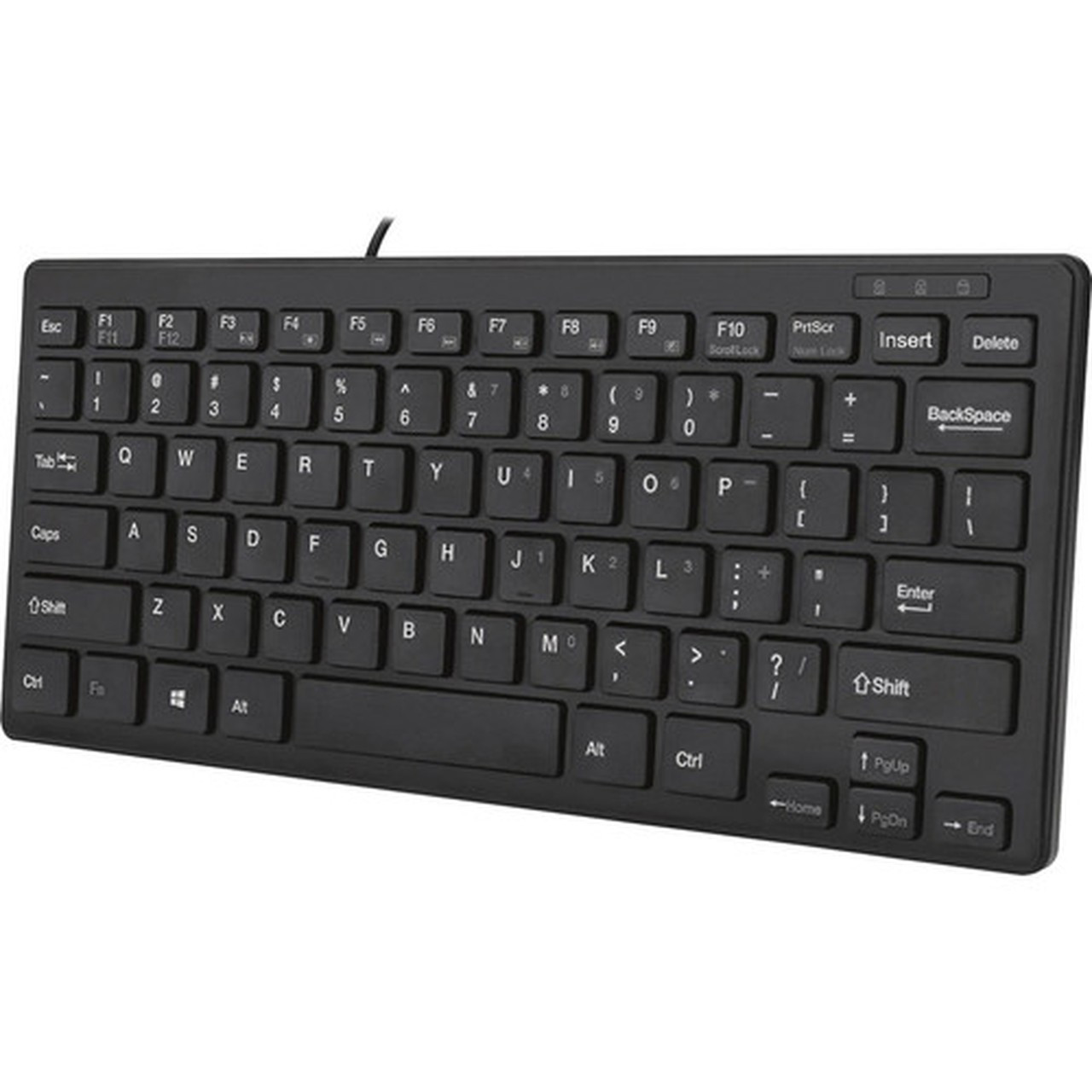 Adesso SlimTouch Mini Keyboard - Cable Connectivity - USB Interface - 78 Key - English US - QWERTY Layout - Desktop Computer - - - AKB-111UB