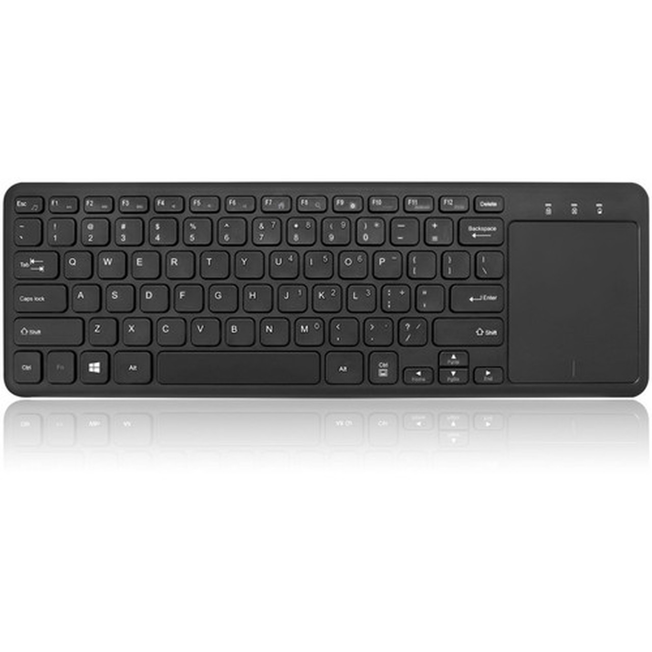 Adesso Wireless Keyboard with Built-in Touchpad - Wireless Connectivity - RF - 30 ft 9144 mm - 240 GHz - USB Interface - 78 Key Key WKB-4050UB