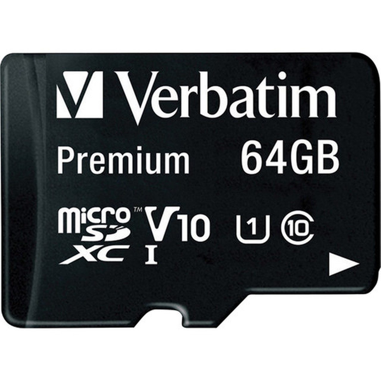 Verbatim 64GB Premium microSDXC Memory Card with Adapter UHS-I V10 U1 Class 10 - 70 MBs Read - Lifetime Warranty 44084