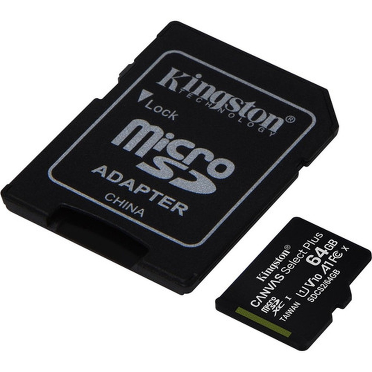 Kingston Canvas Select Plus 64 GB Class 10UHS-I U1 microSDXC - 1 Pack - 100 MBs Read - Lifetime Warranty SDCS264GB