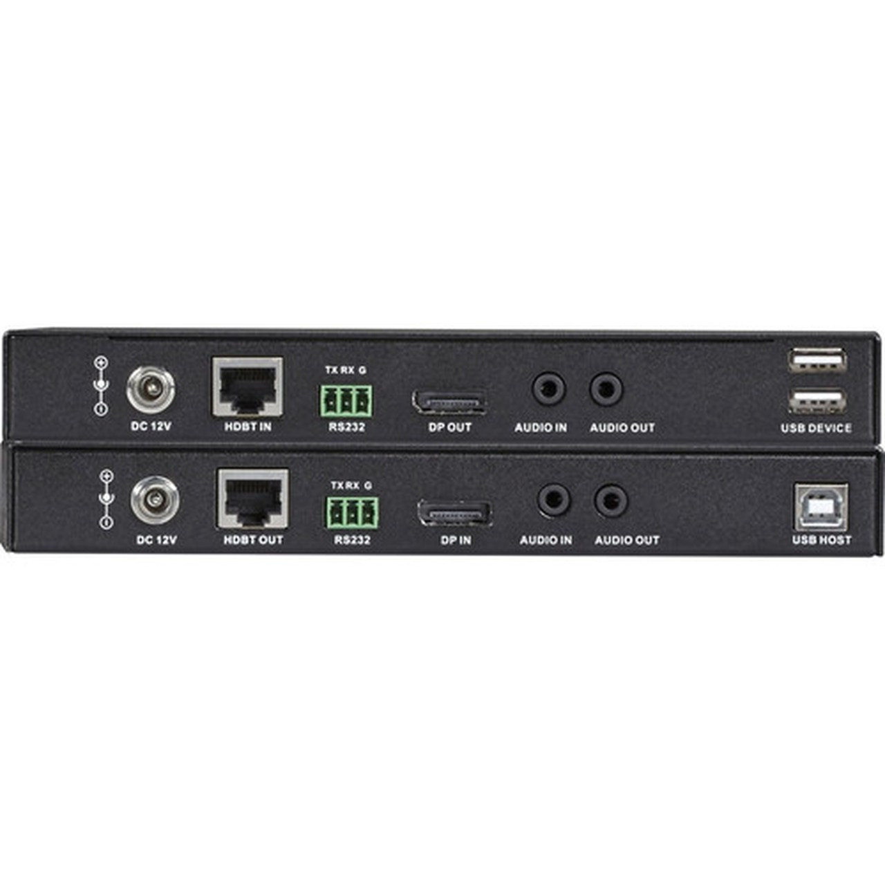 Black Box 4K USB 20 RS-232 Audio Video Extender DisplayPort - 1 Input Device - 1 Output Device - 330 ft 100584 mm Range - 2 x - 3 x UVX-DP-TP-100M