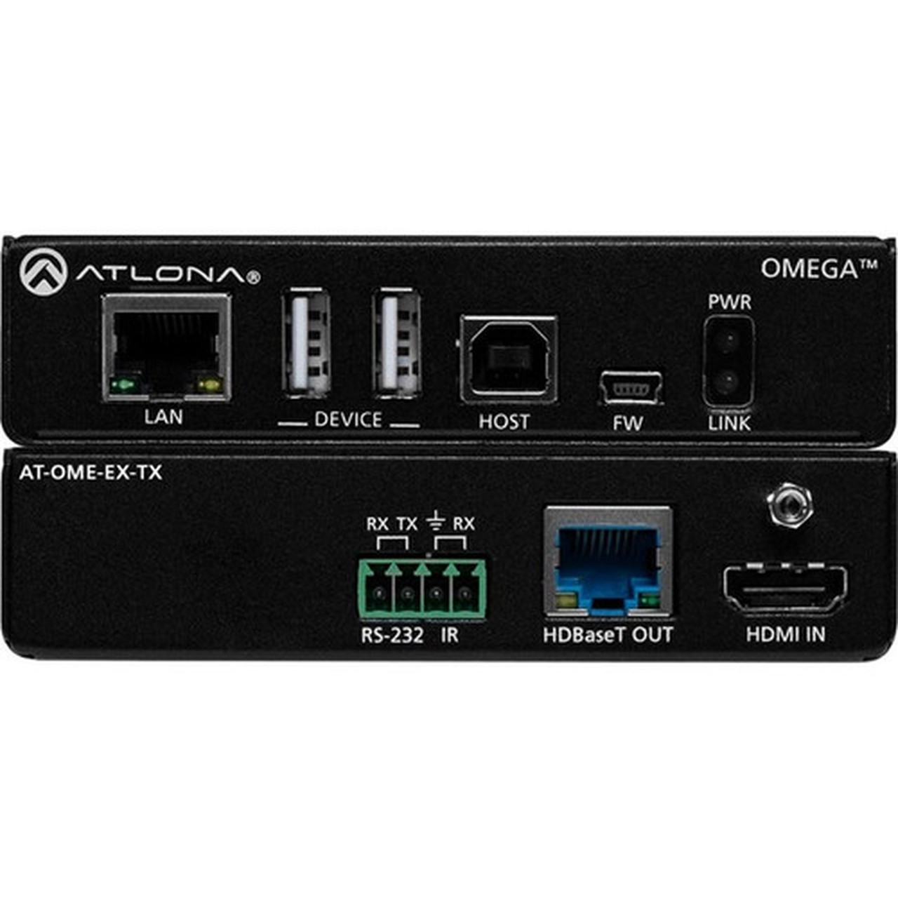 Atlona HDBaseT Transmitter for HDMI with USB - 1 Input Device - 330 ft 100584 mm Range - 2 x Network RJ-45 - 4 x USB - 1 x HDMI In AT-OME-EX-TX