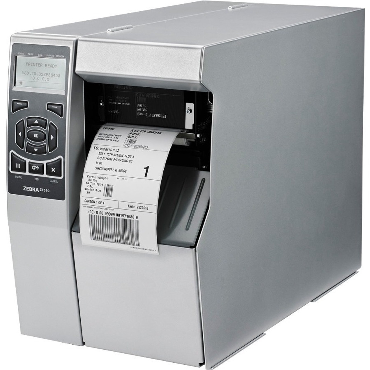 Zebra ZT510 Industrial Direct Thermal/Thermal Transfer Printer - Monochrome - Label Print - Ethernet - USB - Serial - Bluetooth - Near (ZT51043-T210000Z) ZT51043-T210000Z Thermal Transfer Printer physical Zebra Fleet Network Canada