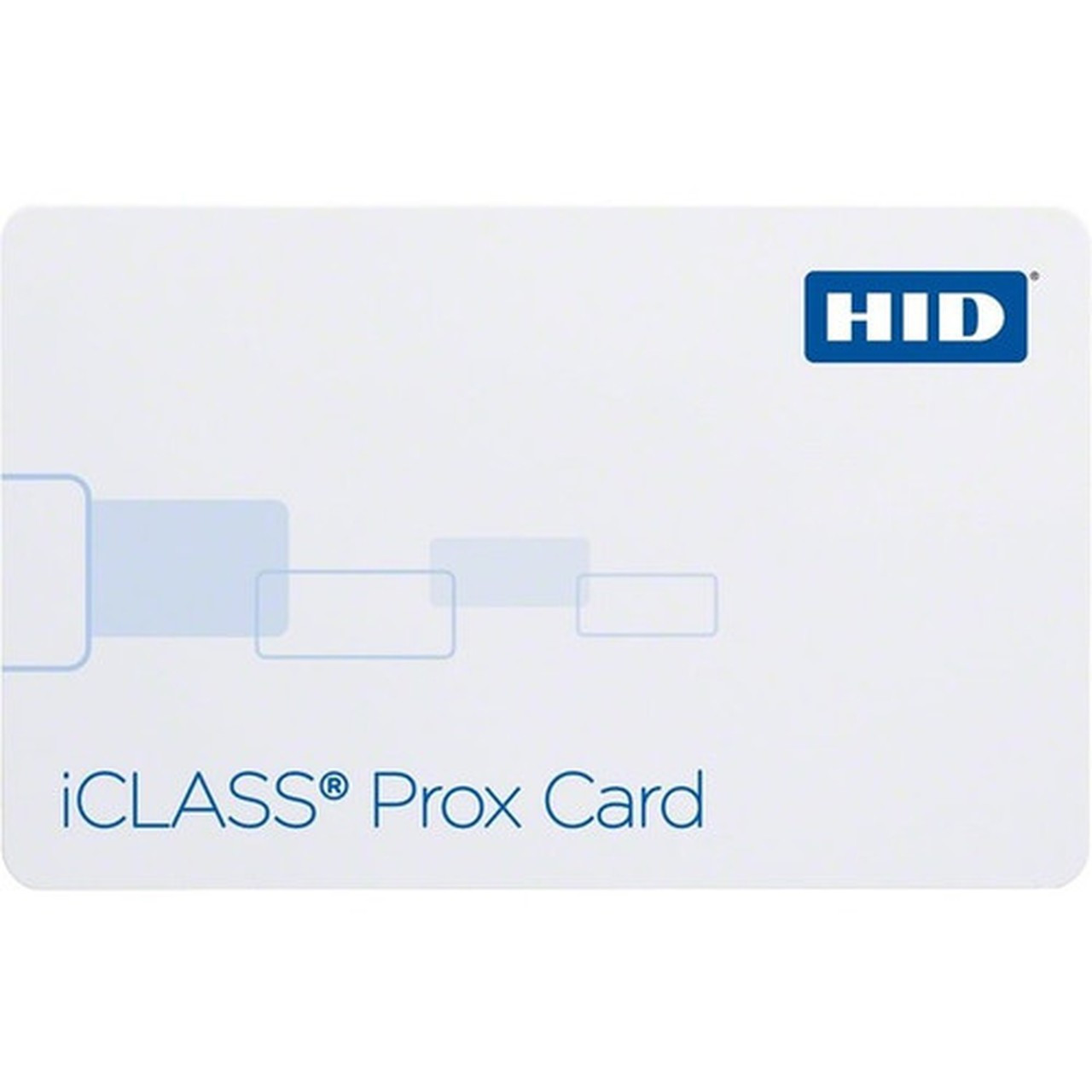HID iCLASS Prox Card - Printable - Smart Card - 338 8573 mm x 213 5403 mm Length - White - Polyethylene Terephthalate PET 2122BG1SNS