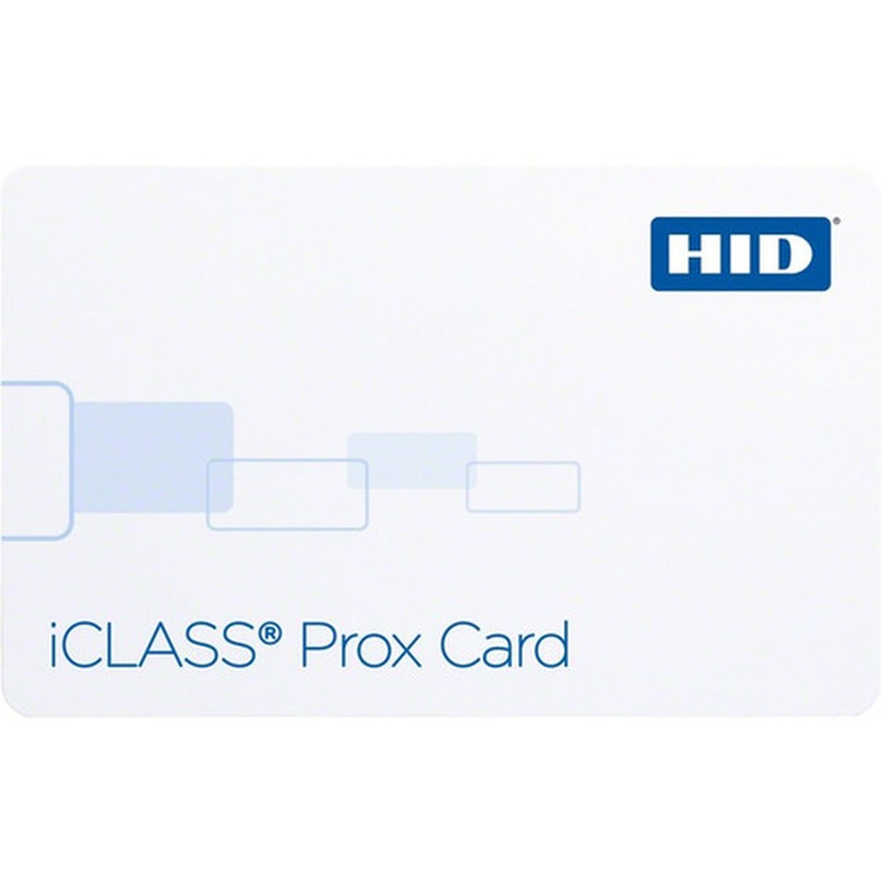 HID iCLASS Prox Card - Printable - Smart Card - 338 8573 mm x 213 5403 mm Length - White - Polyethylene Terephthalate PET 2120BG1SVS