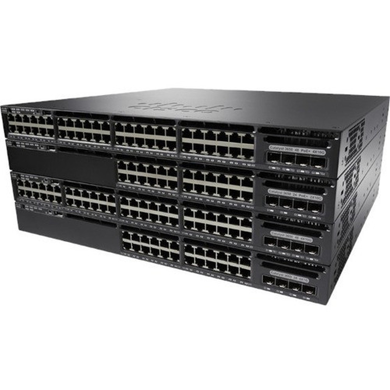Cisco Catalyst 3650-48P Ethernet Switch - 48 Ports - Manageable - 101001000Base-T - Refurbished - 2 Layer Supported - 4 SFP Slots - WS-C3650-48PS-L-RF