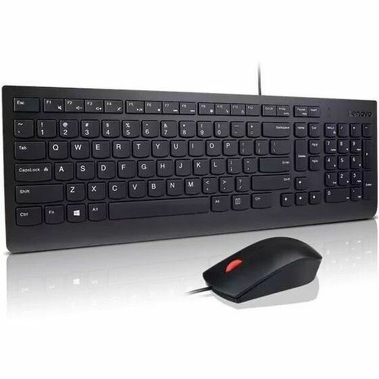 Lenovo Lenovo Essential Wired Combo Keyboard and Mouse French Canadian 058 - USB Type A Membrane Cable Keyboard - 3 Key - French - - 4X30L79896