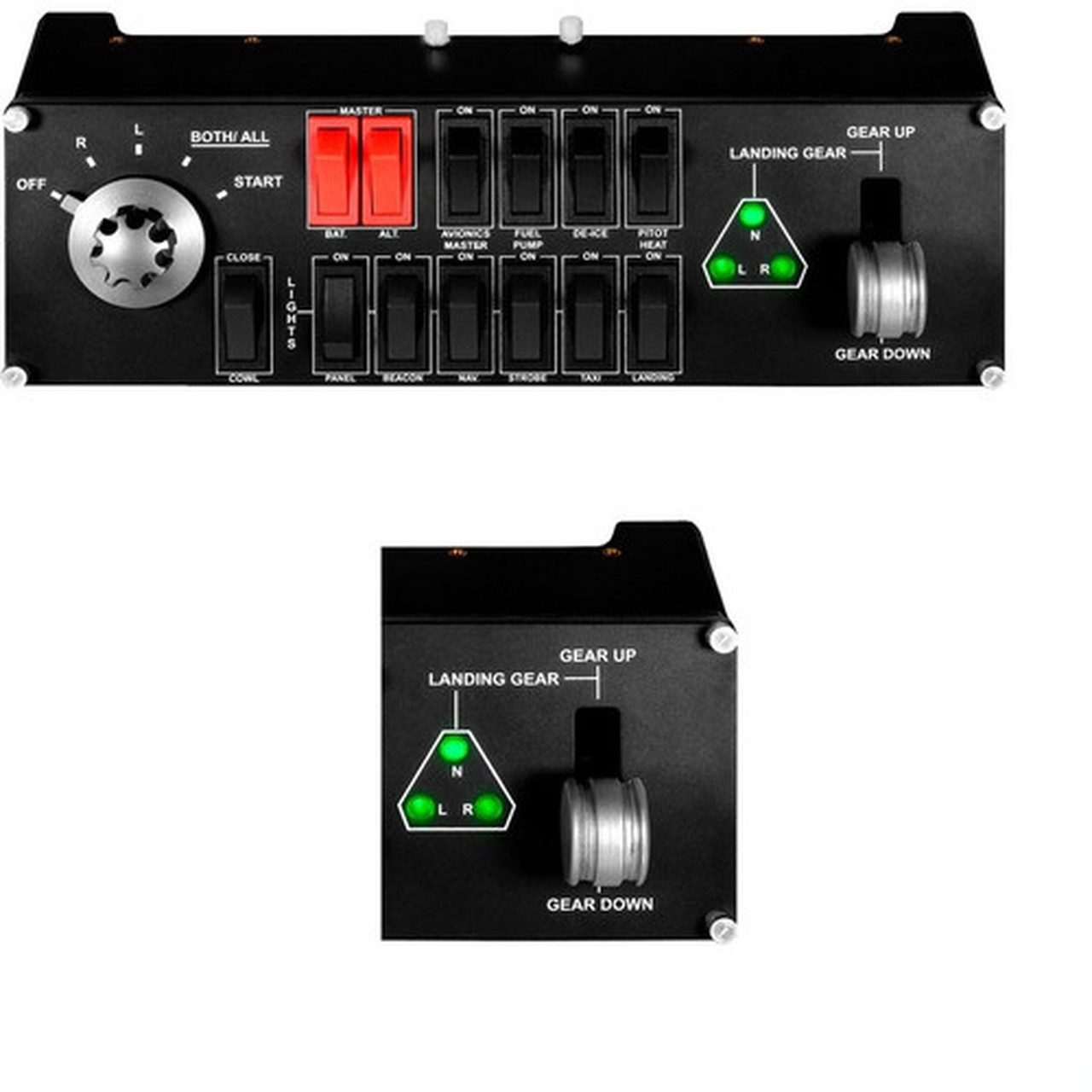 Saitek Flight Switch Panel Professional Simulation Switch Controller - Cable - USB - PC - White 945-000030