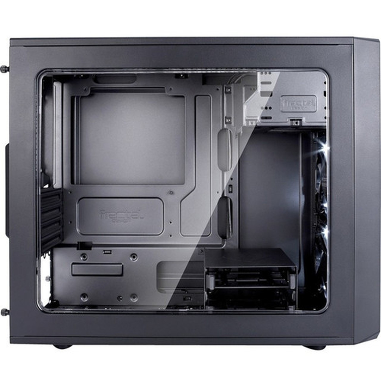 Fractal Design Focus G Computer Case with Side Window - Mid-tower - White - 5 x Bay - 2 x 472 120 mm x Fans Installed - ATX ITX FD-CA-FOCUS-WT-W