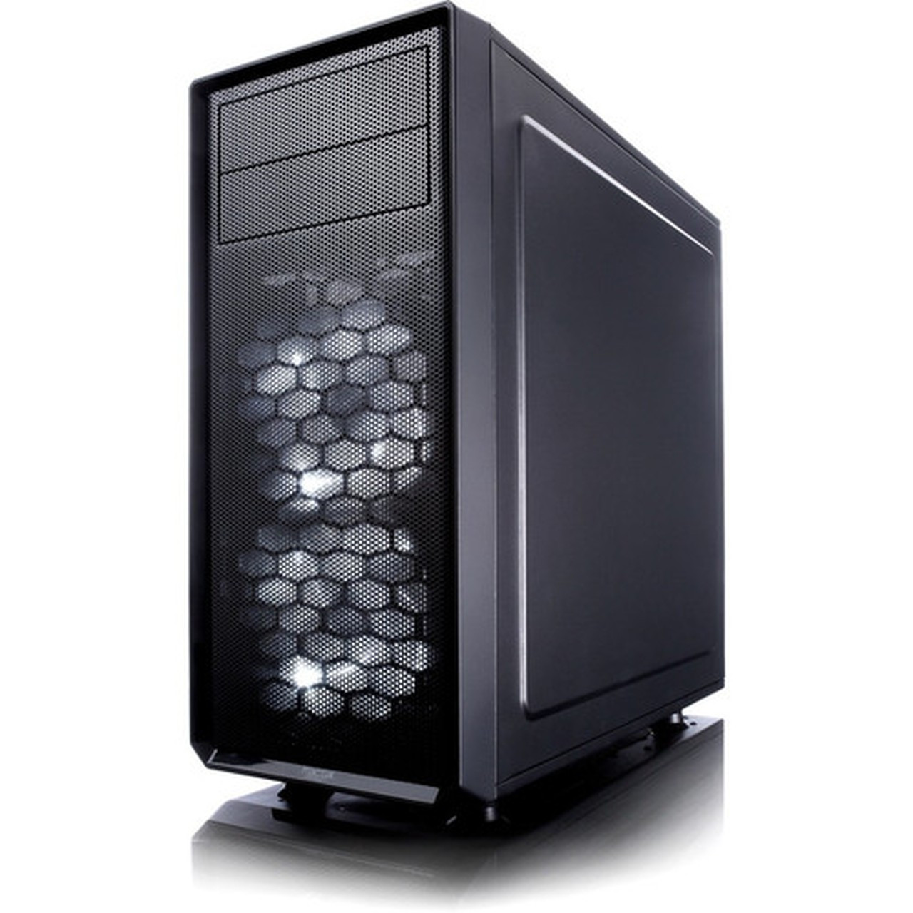 Fractal Design Focus G Computer Case with Side Window - Mid-tower - White - 5 x Bay - 2 x 472 120 mm x Fans Installed - ATX ITX FD-CA-FOCUS-WT-W