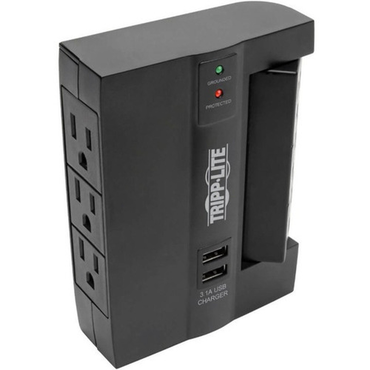 Tripp Lite Protect It SWIVEL6USB 6-Outlet Surge SuppressorProtector - 6 x NEMA 5-15R 2 x USB - 1200 J - 120 V AC Input SWIVEL6USB