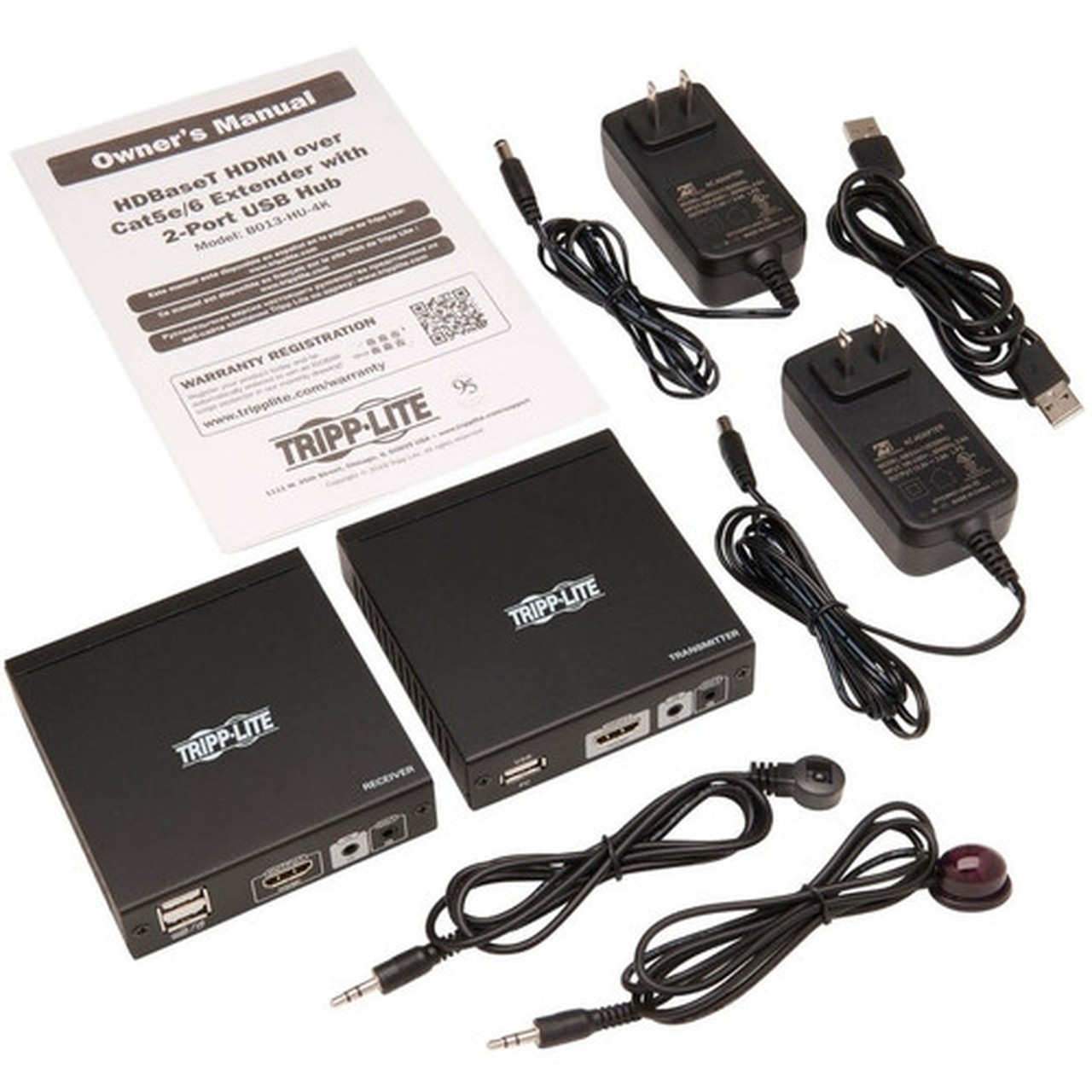 Tripp Lite B013-HU-4K KVM ConsoleExtender - 1 Computers - 1 Local Users - 230 ft 70104 mm Range - 4K - 3840 x 2160 Maximum - 2 B013-HU-4K