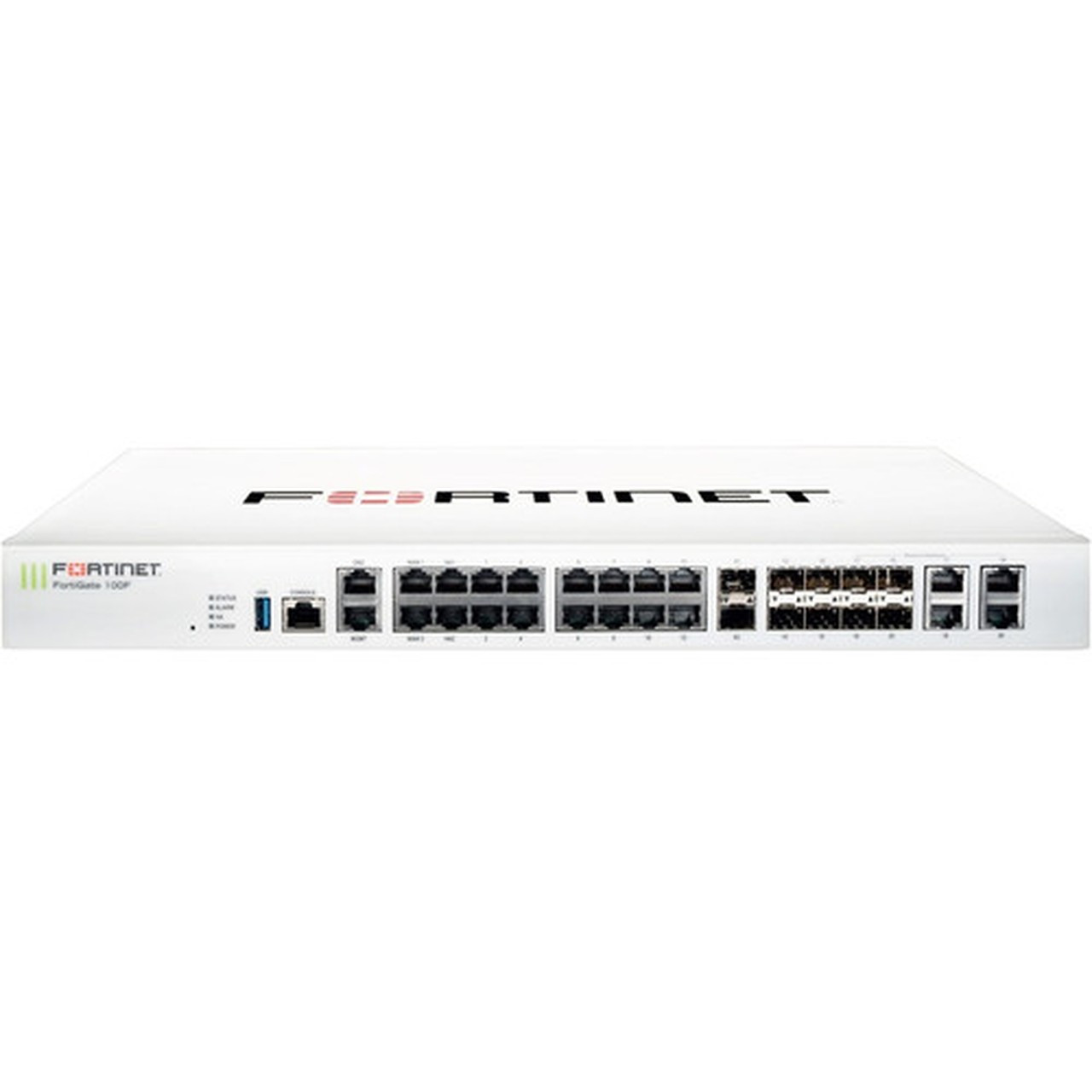 Fortinet FortiGate 100F Network SecurityFirewall Appliance - 22 Port - 10GBase-X 1000Base-T 1000Base-X - 10 Gigabit Ethernet - 21 x FG-100F