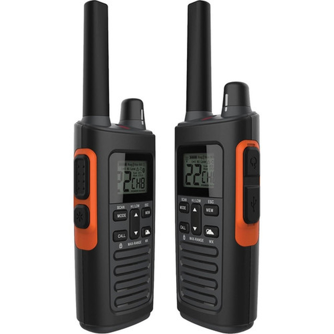 Cobra RX680 Rugged Waterproof Walkie Talkies Pair - 60 Radio Channels - Upto 200640 ft 61155072 mm - NOAA Weather Radio Built-in - RX680