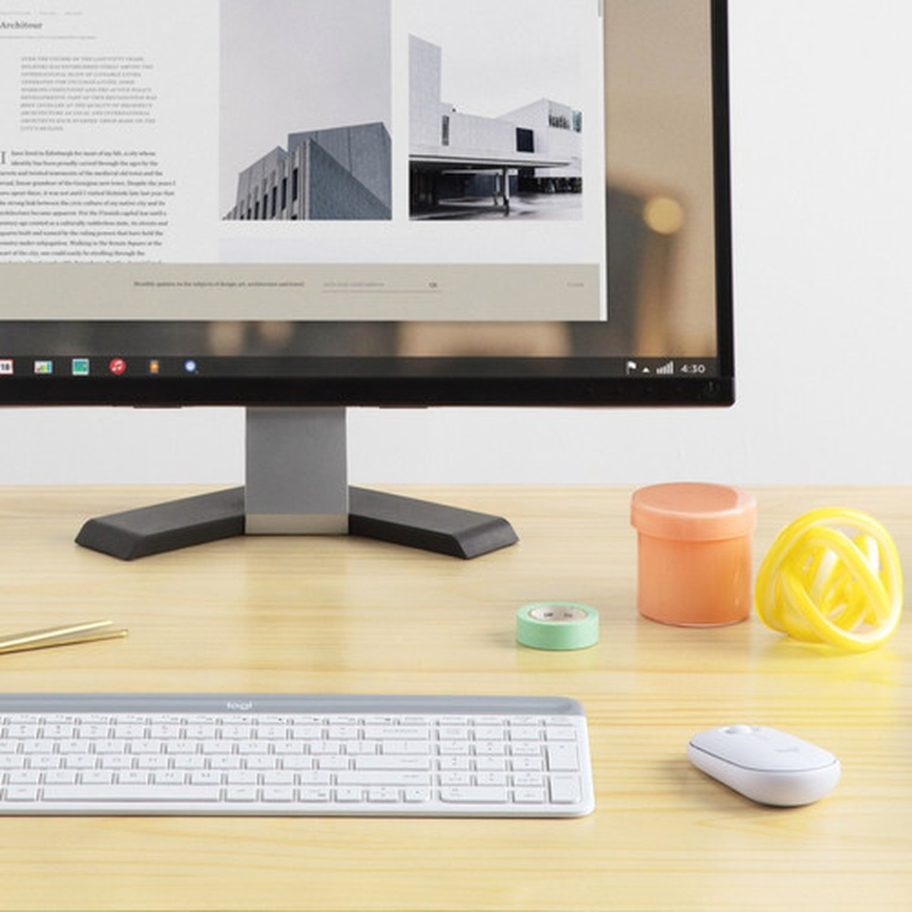 Logitech Slim Wireless Keyboard and Mouse Combo MK470 - USB Wireless RF - USB Wireless RF - Optical - 1000 dpi - 3 Button - Scroll - - 920-009443