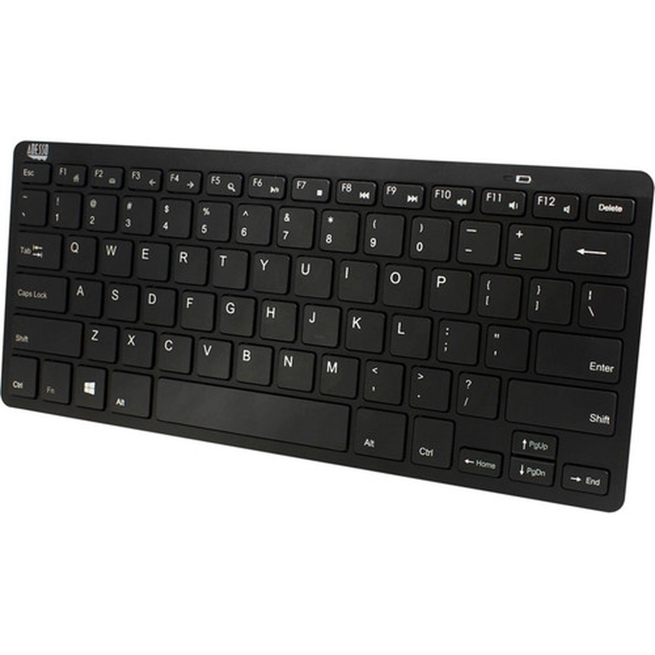Adesso Bluetooth Wireless SlimTouch Mini Keyboard - Wireless Connectivity - Bluetooth - 30 ft 9144 mm - USB Interface - 78 Key - - - WKB-1100BB