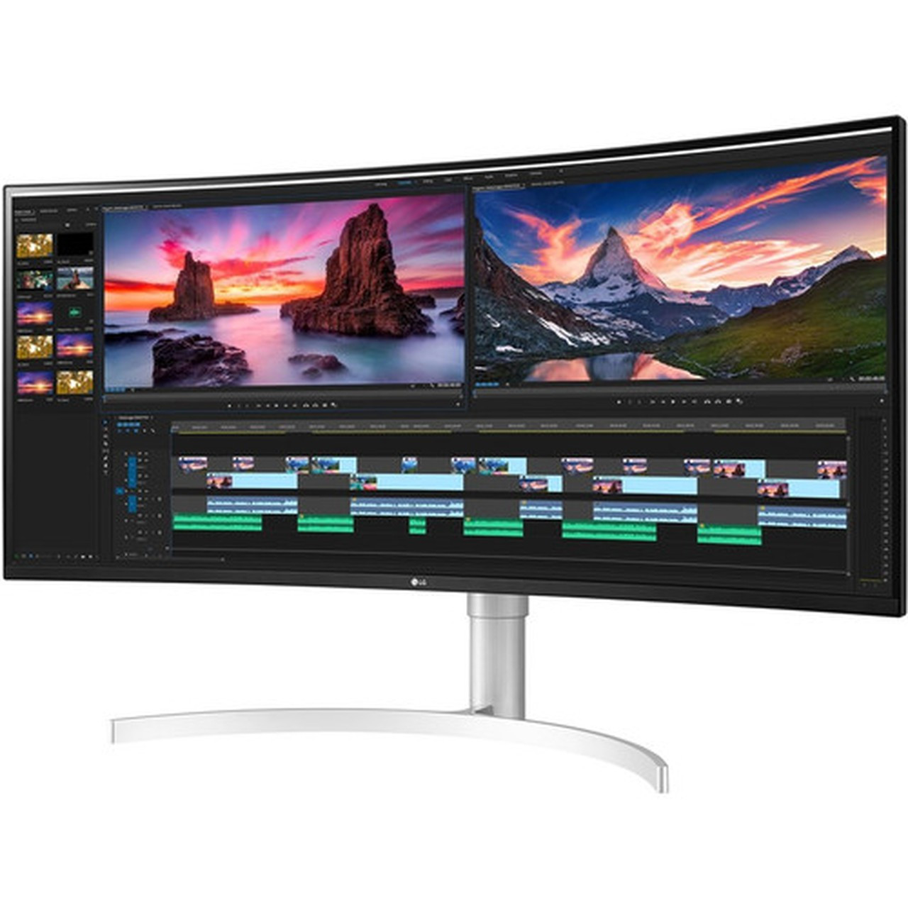 LG Ultrawide 38WN95C-W 38 UW-QHD Curved Screen Gaming LCD Monitor - 219 - 3800 96520 mm Class - Nano In-plane Switching Nano 38WN95C-W