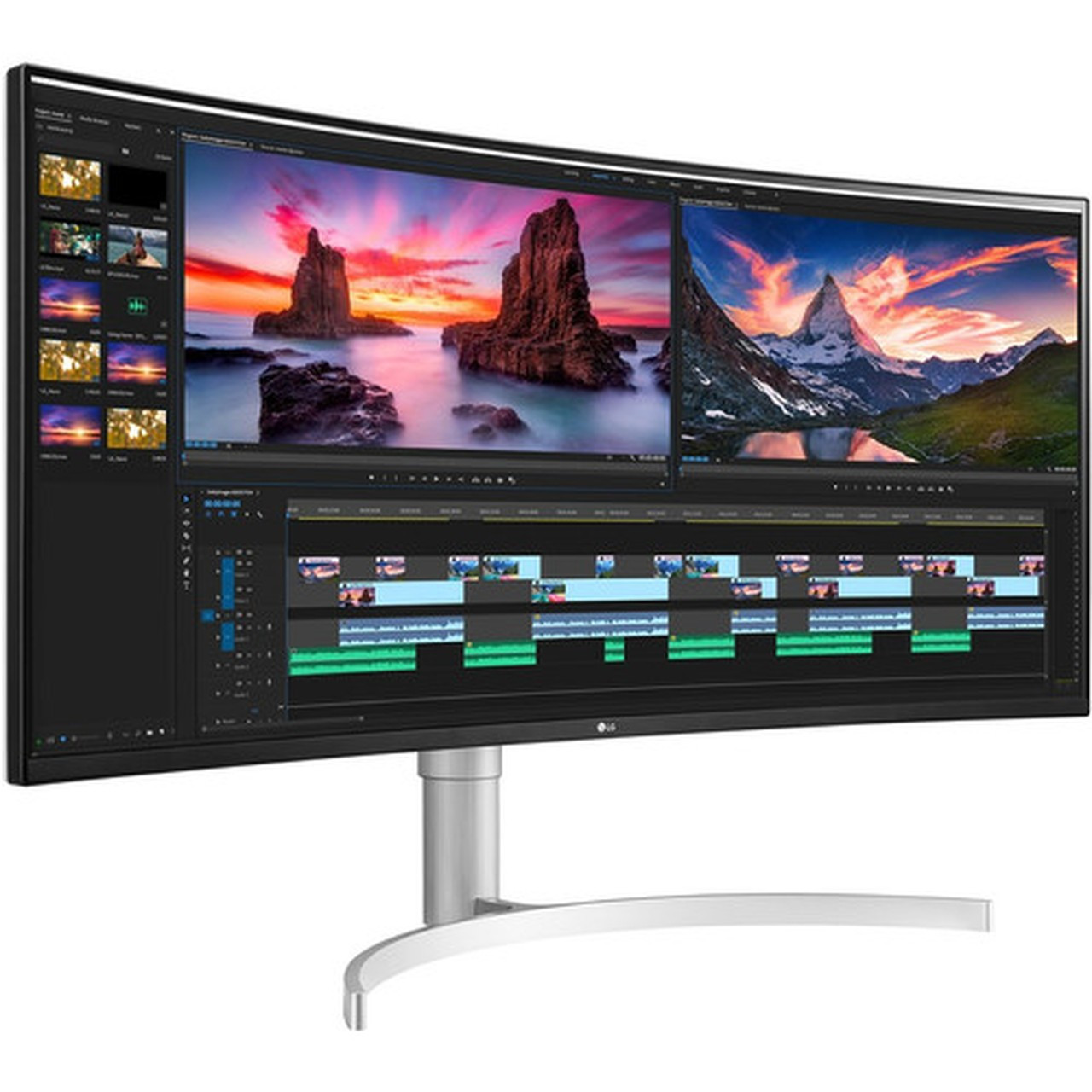 LG Ultrawide 38WN95C-W 38 UW-QHD Curved Screen Gaming LCD Monitor - 219 - 3800 96520 mm Class - Nano In-plane Switching Nano 38WN95C-W