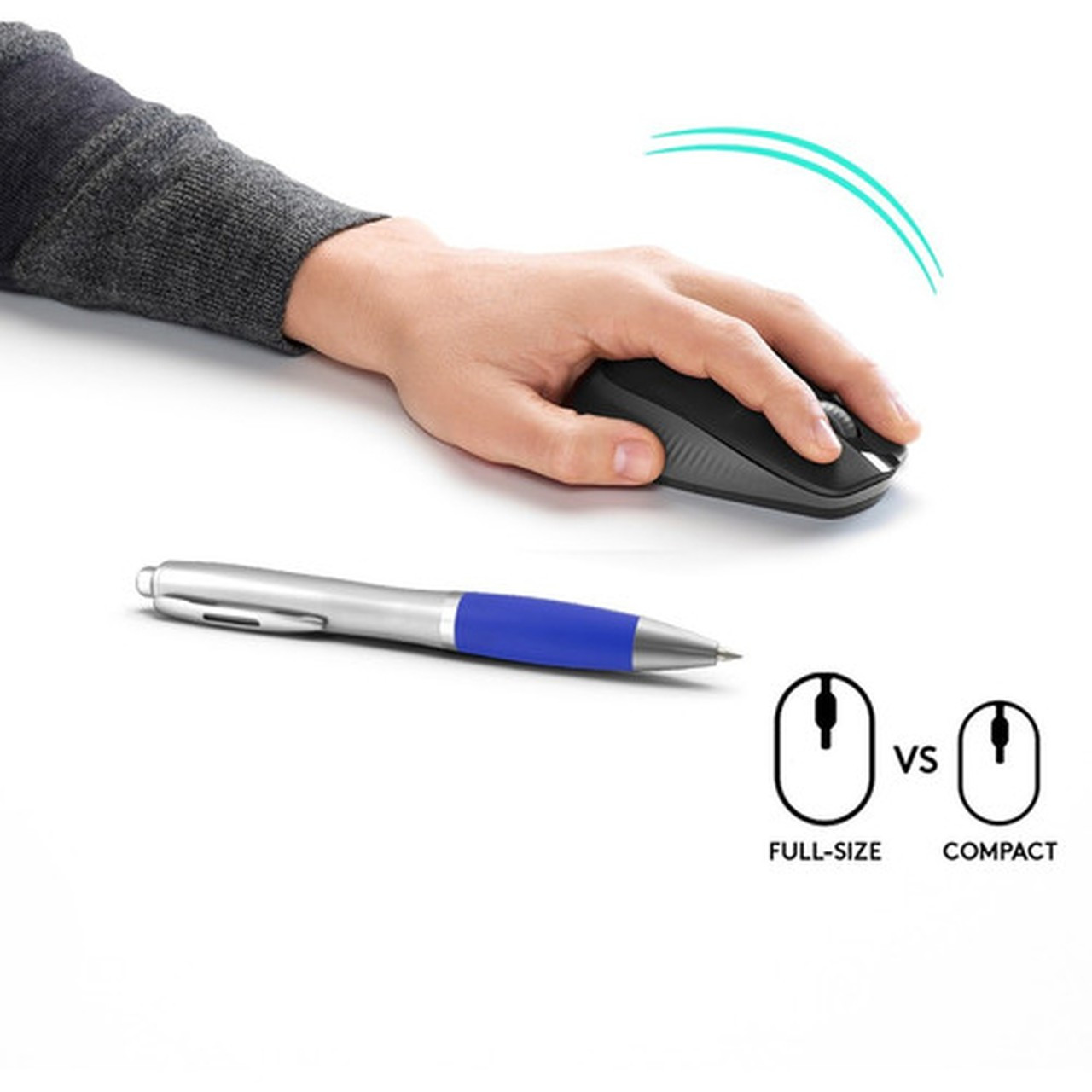 Logitech Wireless Mouse M190 - Full Size Ambidextrous Curve Design 18-Month Battery with Power Saving Mode Precise Cursor Control  910-005901