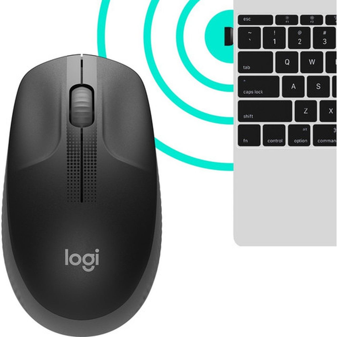 Logitech Wireless Mouse M190 - Full Size Ambidextrous Curve Design 18-Month Battery with Power Saving Mode Precise Cursor Control  910-005901