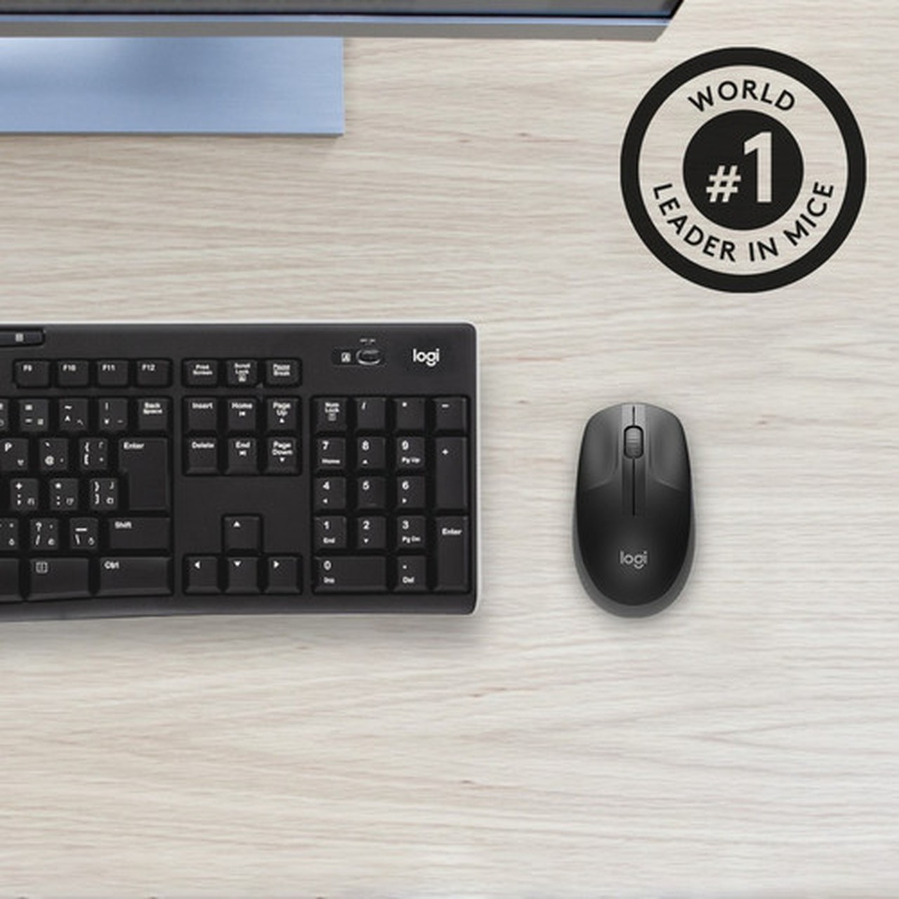 Logitech Wireless Mouse M190 - Full Size Ambidextrous Curve Design 18-Month Battery with Power Saving Mode Precise Cursor Control  910-005901