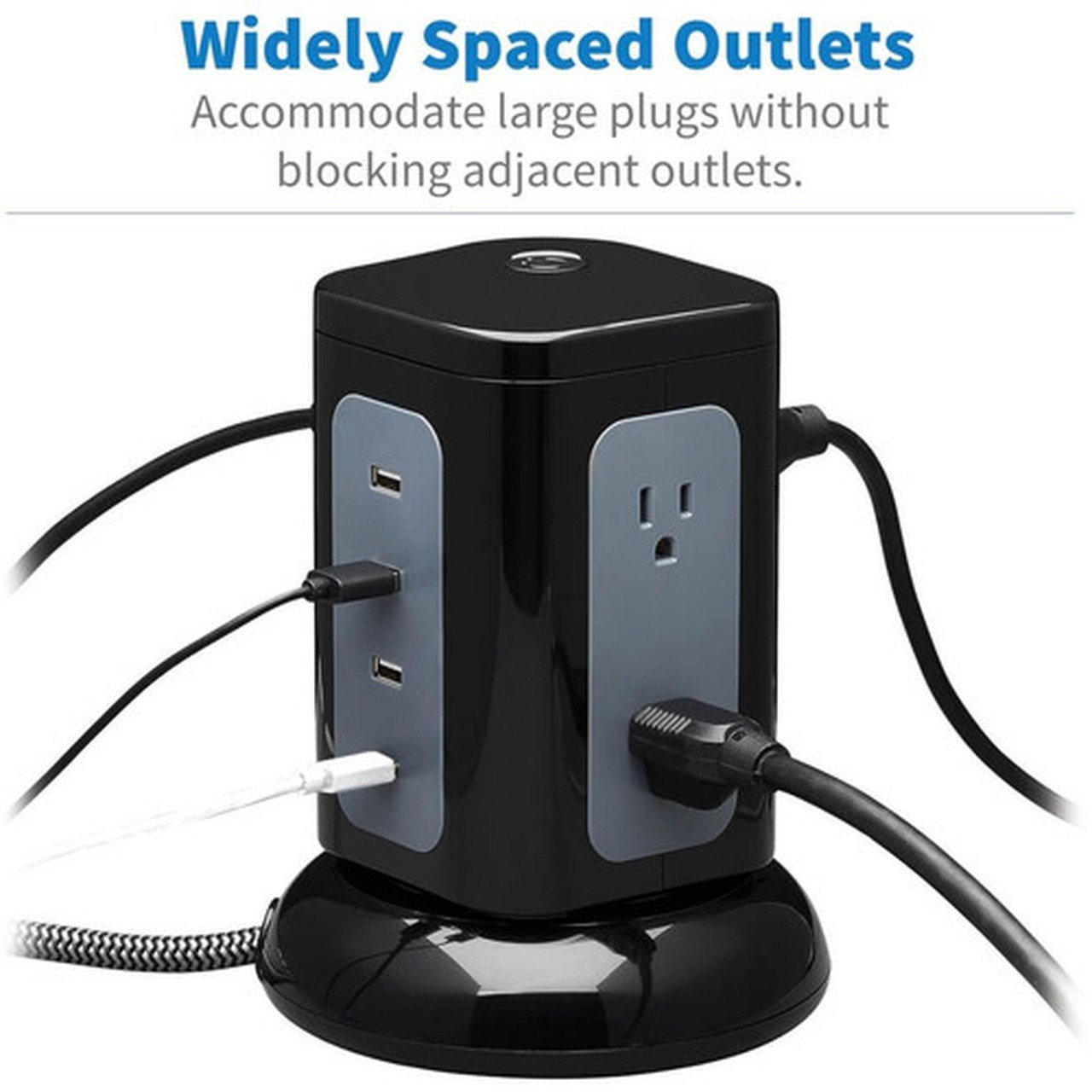 Tripp Lite Protect It TLP606UCTOWER 6-Outlet Surge SuppressorProtector - 6 x NEMA 5-15R 4 x USB - 180 kVA - 1800 J - 120 V AC - 8 TLP606UCTOWER