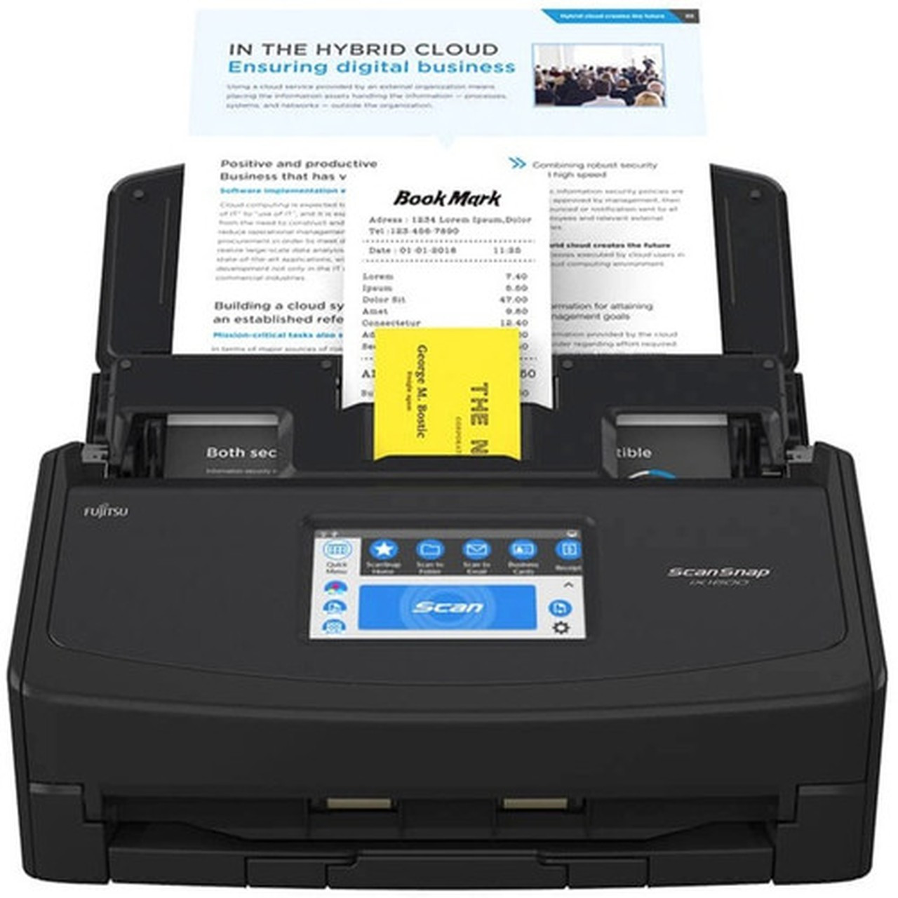 Fujitsu ScanSnap iX1600 ADFManual Feed Scanner - 600 dpi Optical - 40 ppm Mono - 40 ppm Color - Duplex Scanning - USB PA03770-B635-2YR